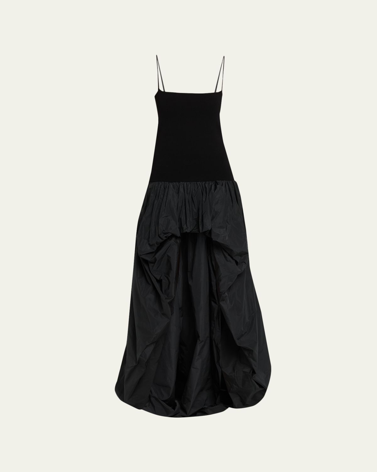 Stella McCartney Crepe Jersey High-Low Bubble Maxi Dress