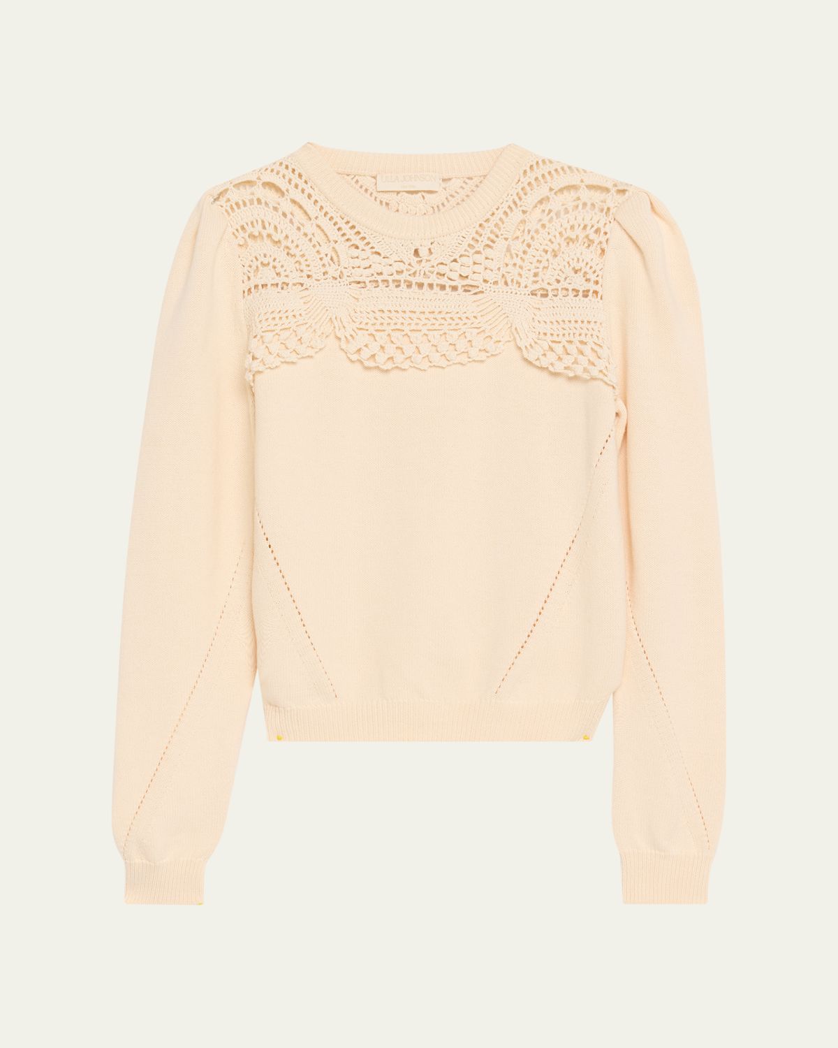 Ulla Johnson Lucette Openwork Crewneck Sweater