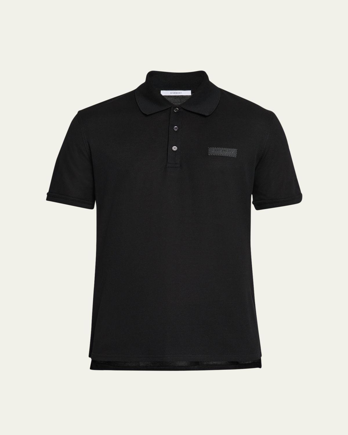 Givenchy en 's Grosgrain Label Pique Polo Shirt