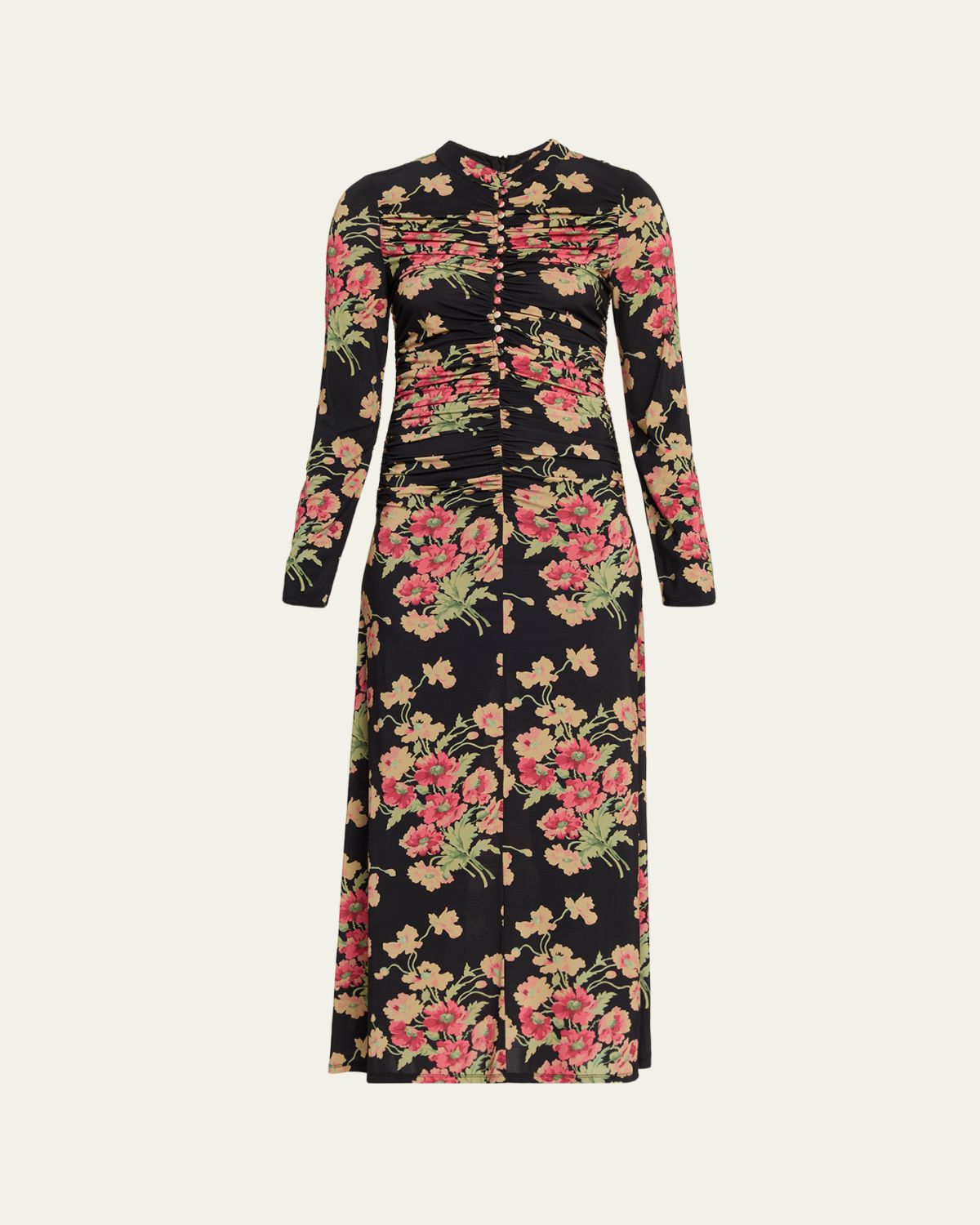 Sea Cornelia Floral Long-Sleeve Midi Dress