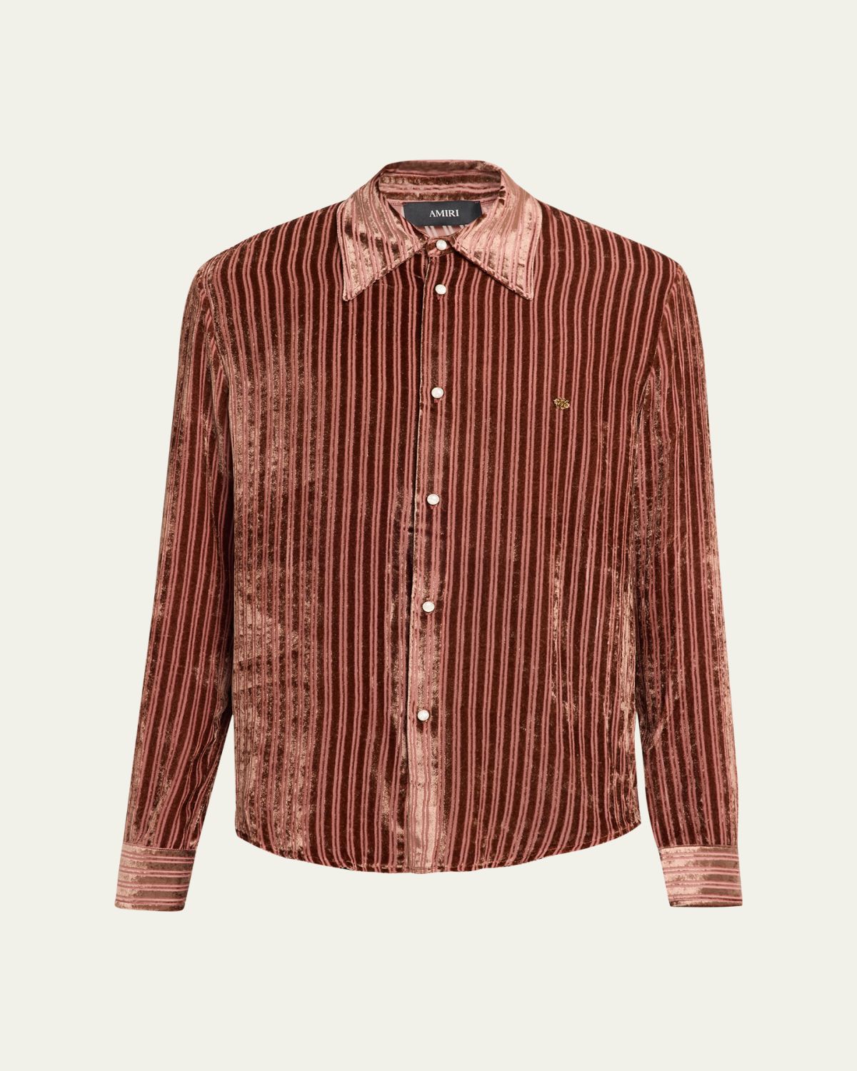 Amiri Men 's Velvet Stripe Dress Shirt