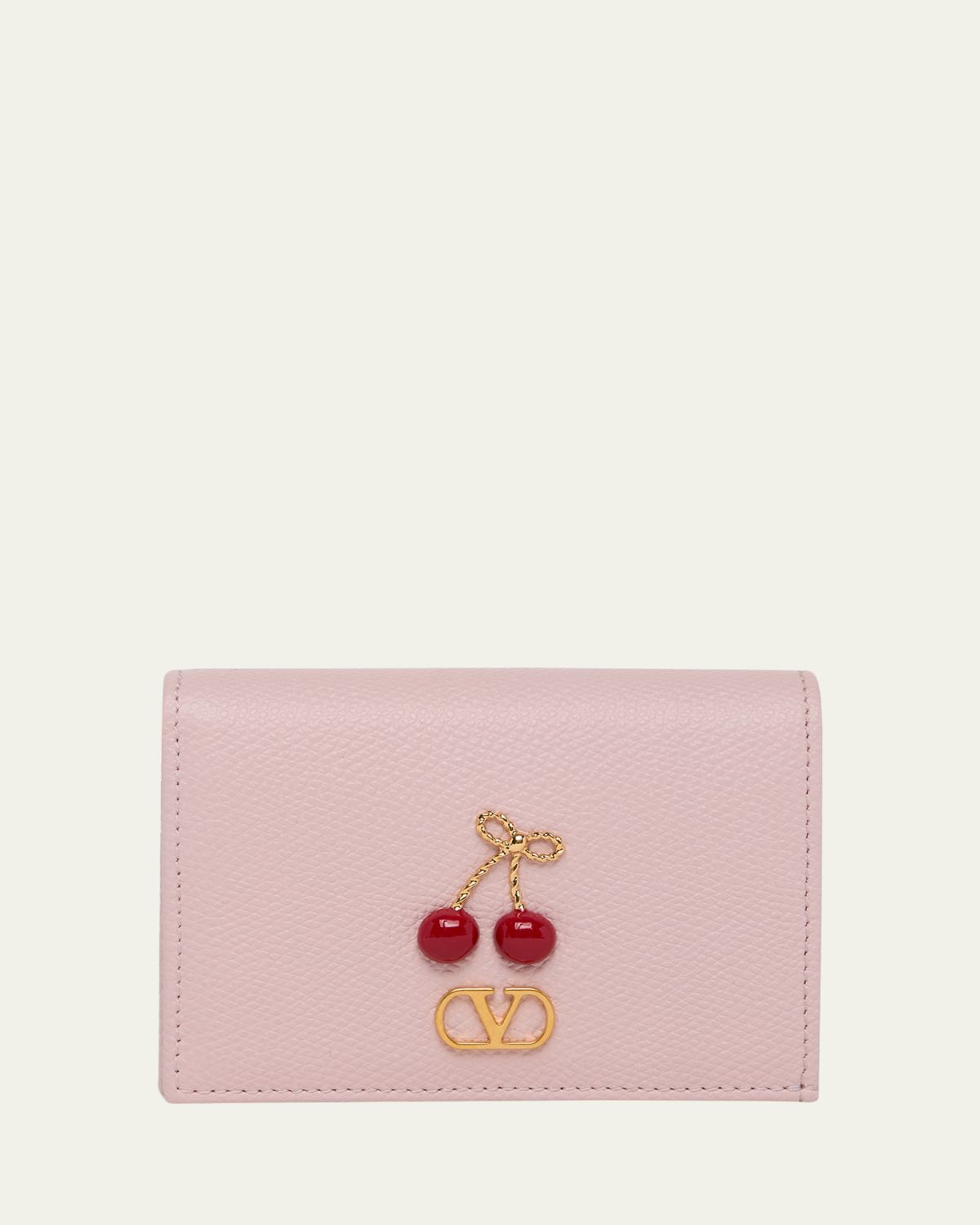 Valentino Garavani Cherryfic Leather Bifold Wallet