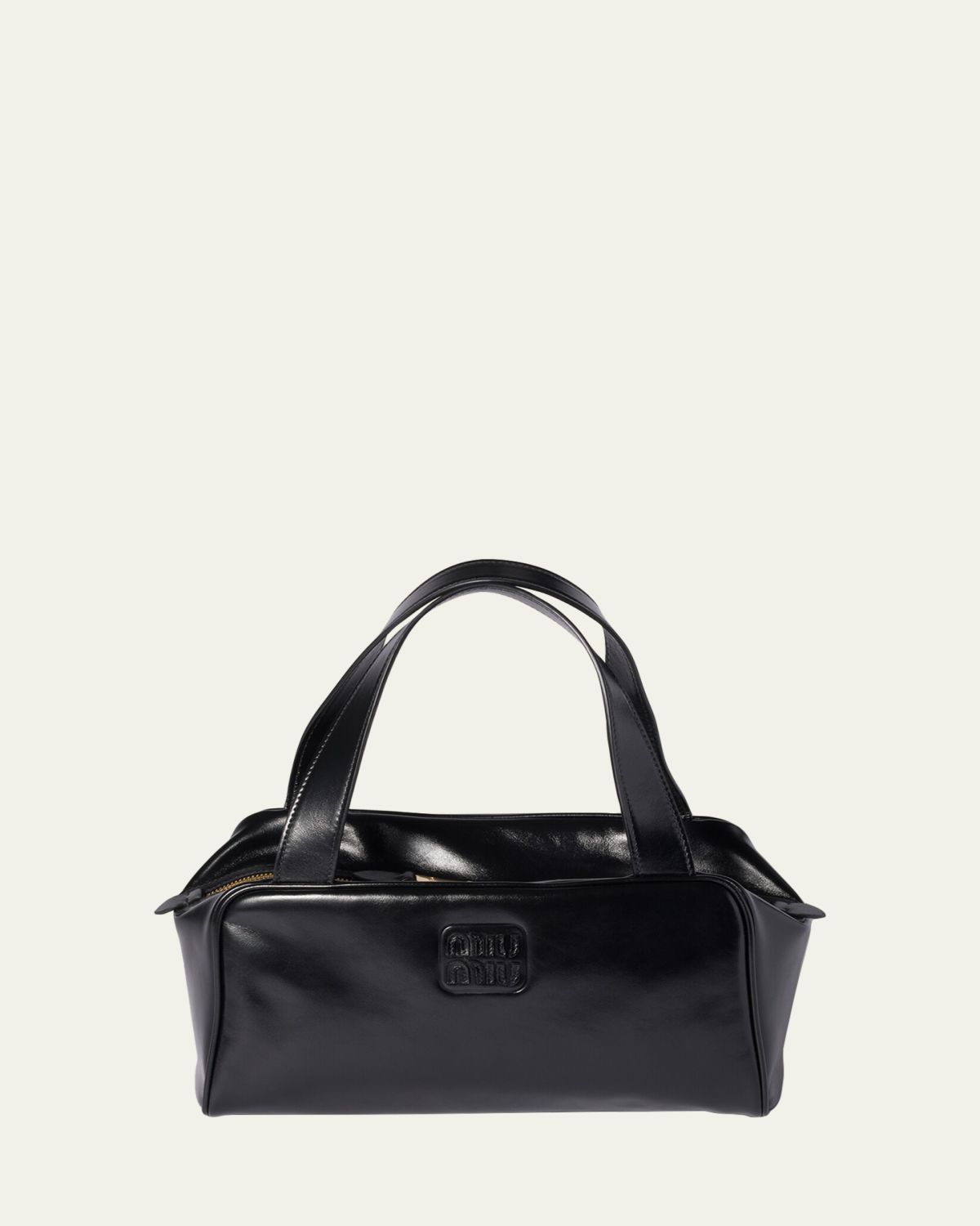 Miu Miu Bauletto Glossy Leather Top-Handle Bag
