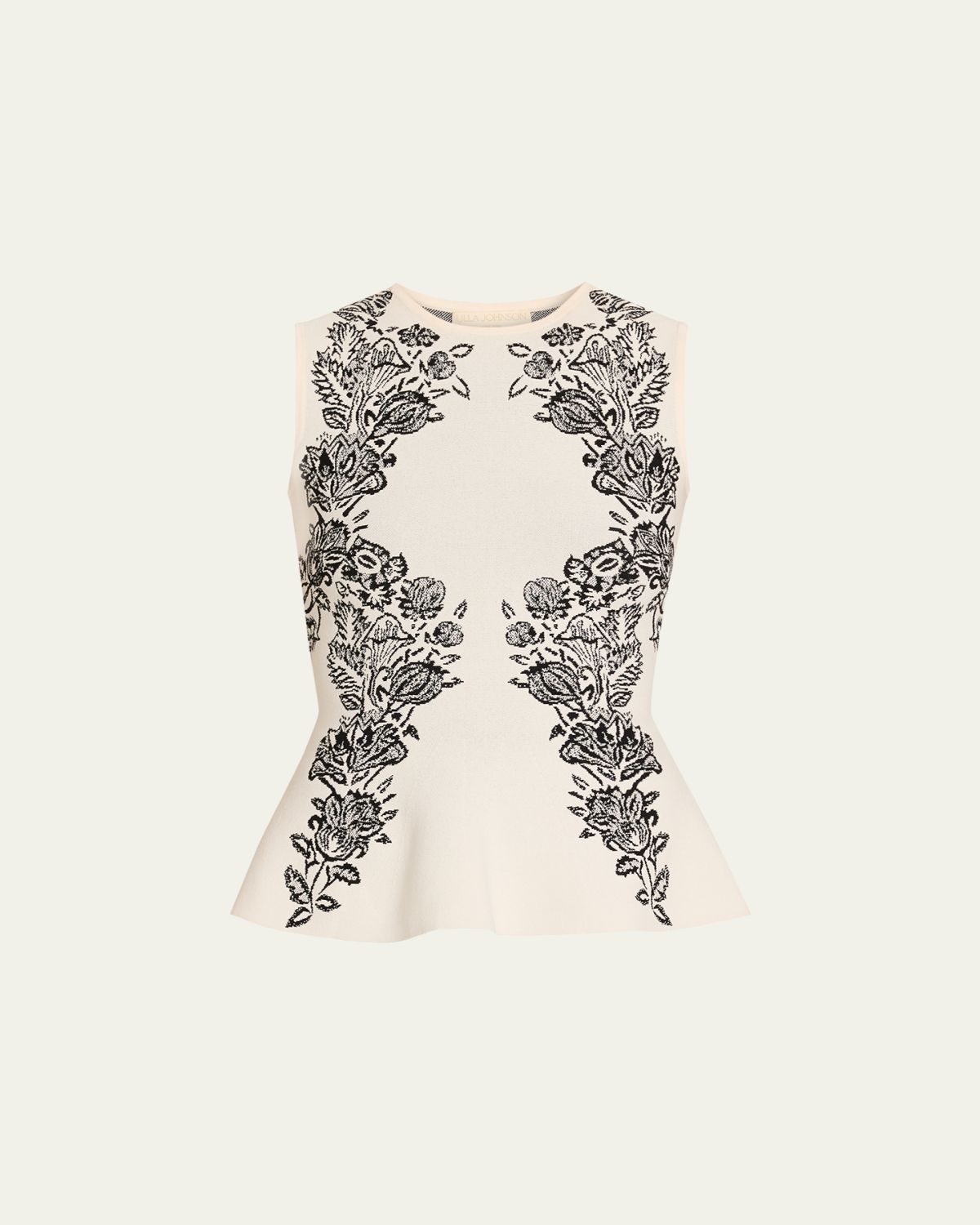 Ulla Johnson Vanna Jacquard Peplum Tank Top