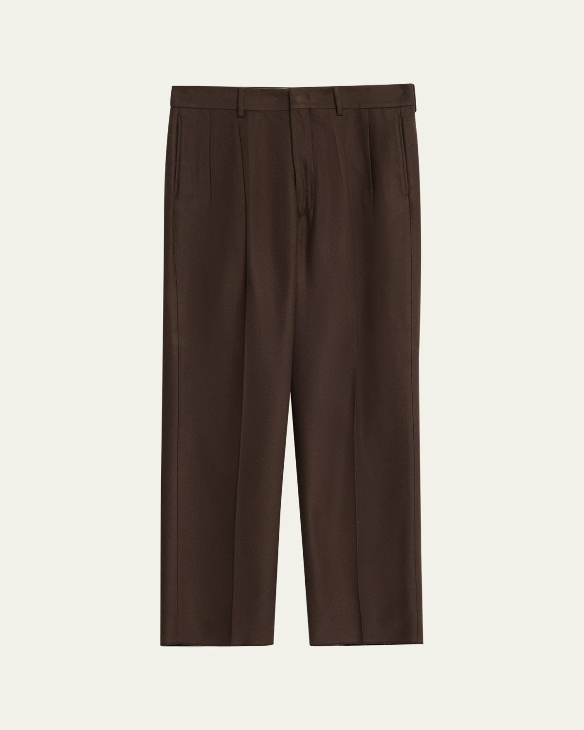 Loro Piana Men's Buxton Silk Pleated Pants