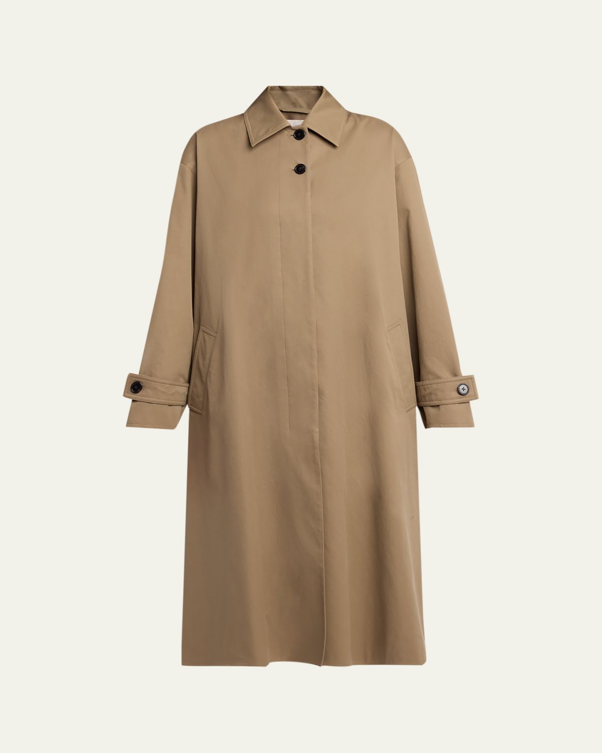 THE ROW Lolana Single-Breasted Long Trench Coat