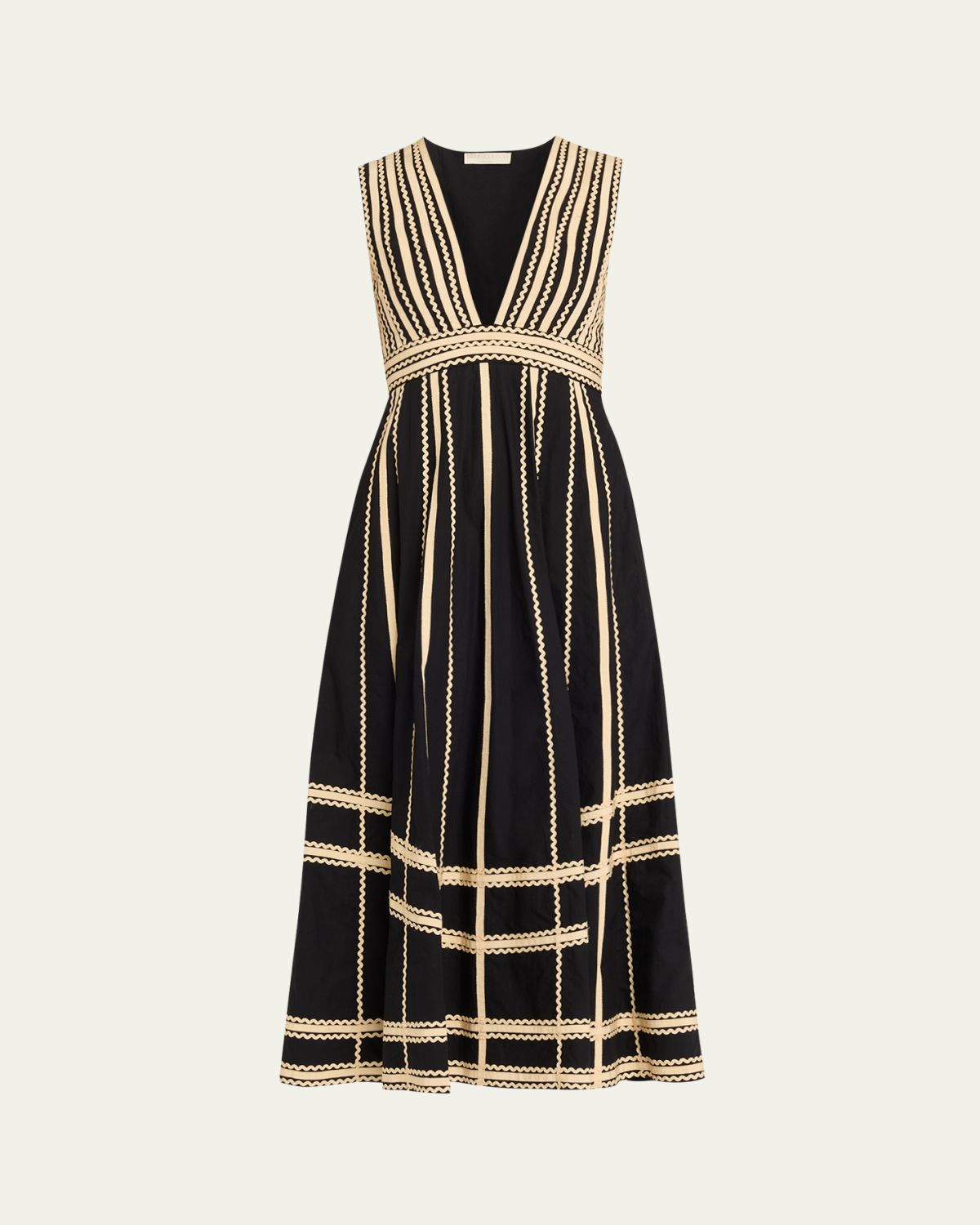 Ulla Johnson Palermo Deep-V Midi Dress