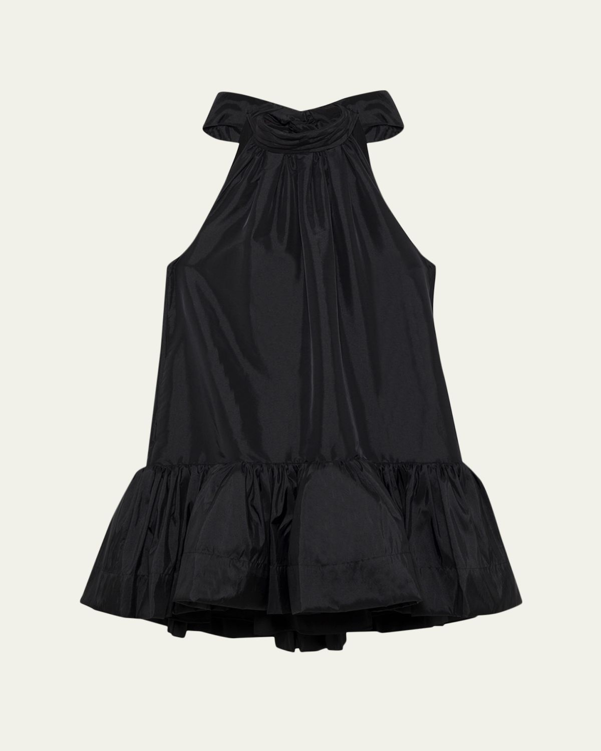SIMKHAI Hope Taffeta Bow Tie Mini Dress