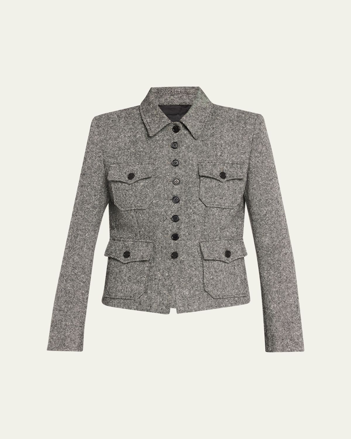 Nili Lotan Jamison Single-Breasted Utility Jacket