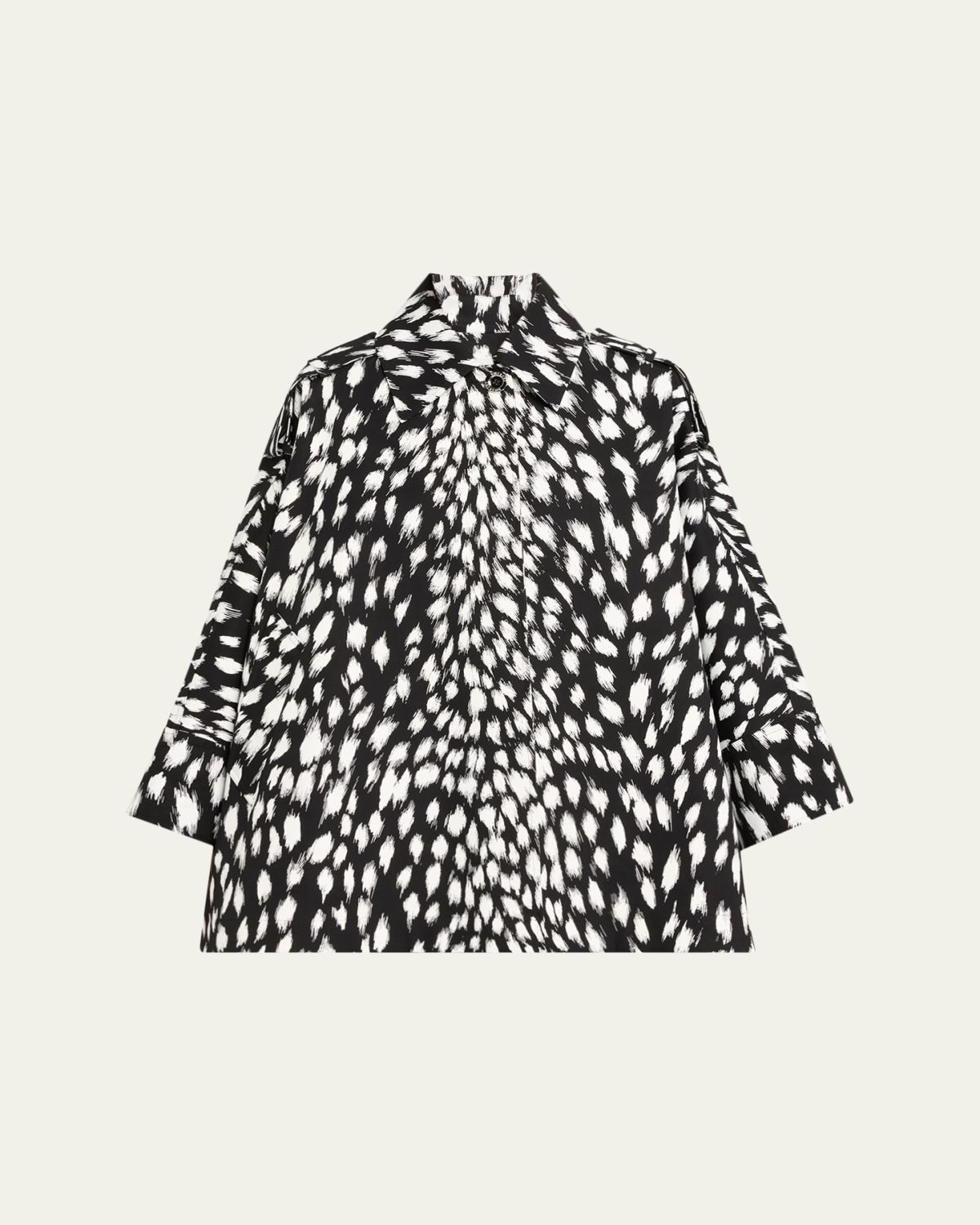 Givenchy Animal Print Cocoon Trench Coat