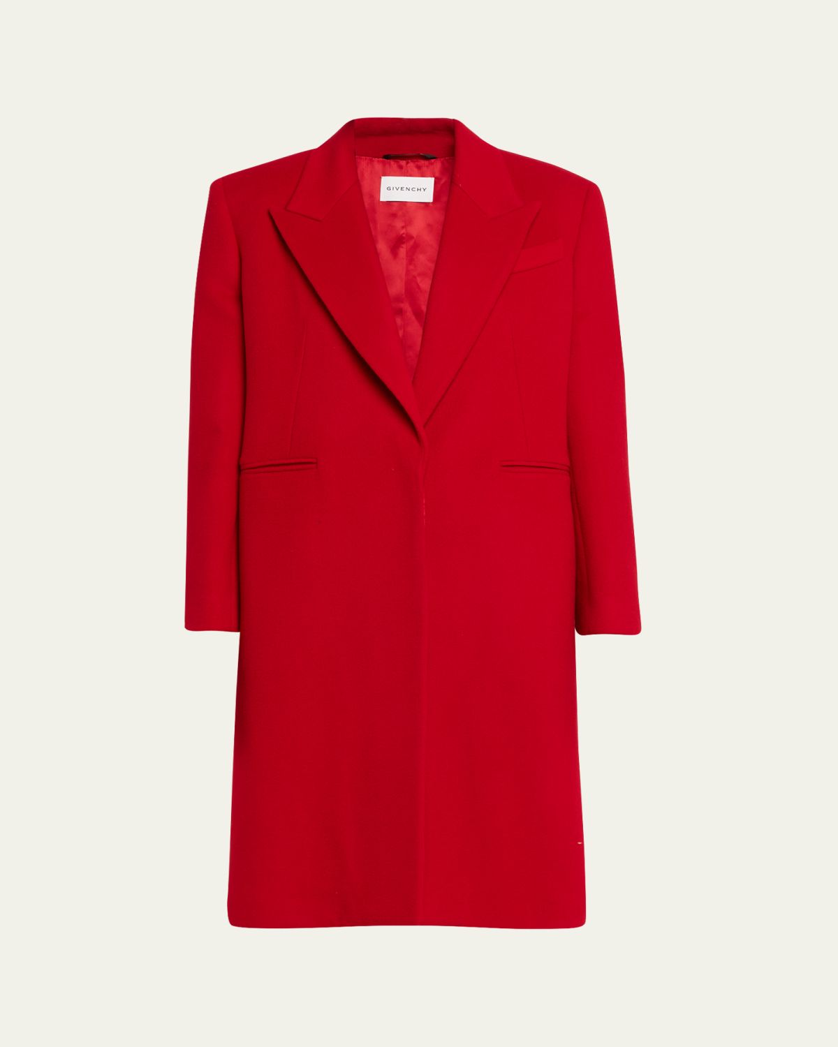 Givenchy Single-Breasted Mid-Length Wool Coat