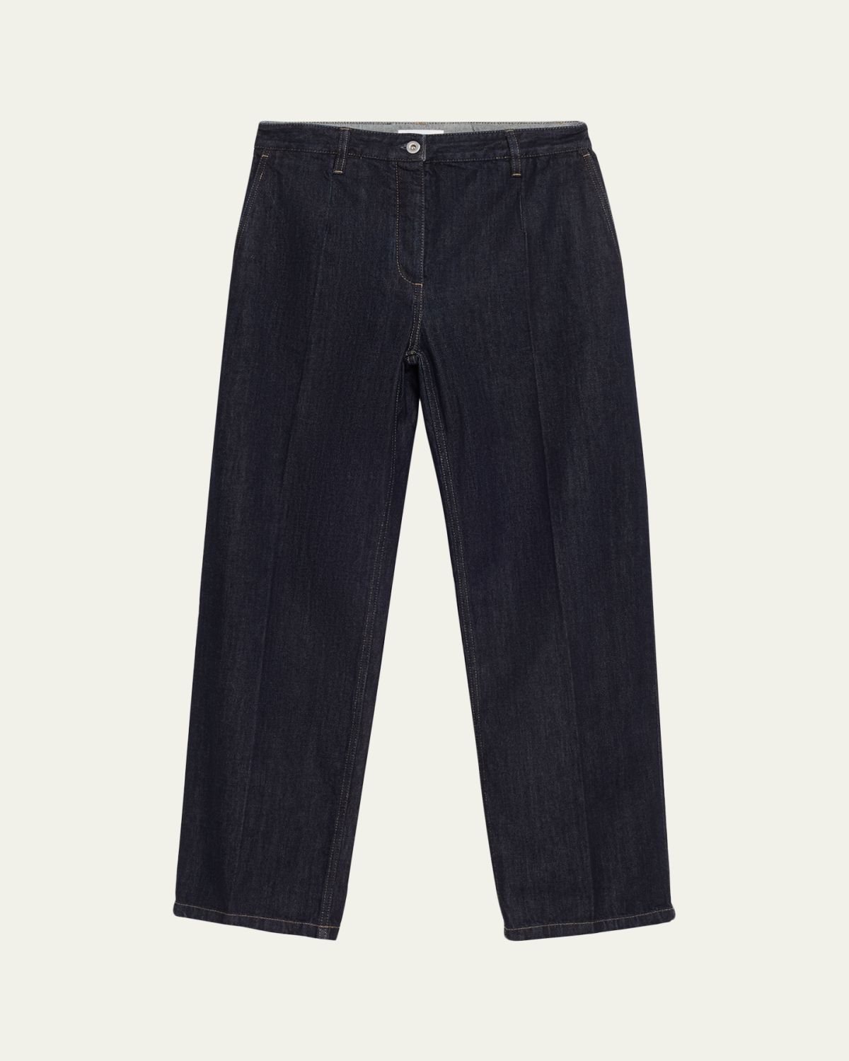 Jil Sander Creased Straight-Leg Denim Trousers
