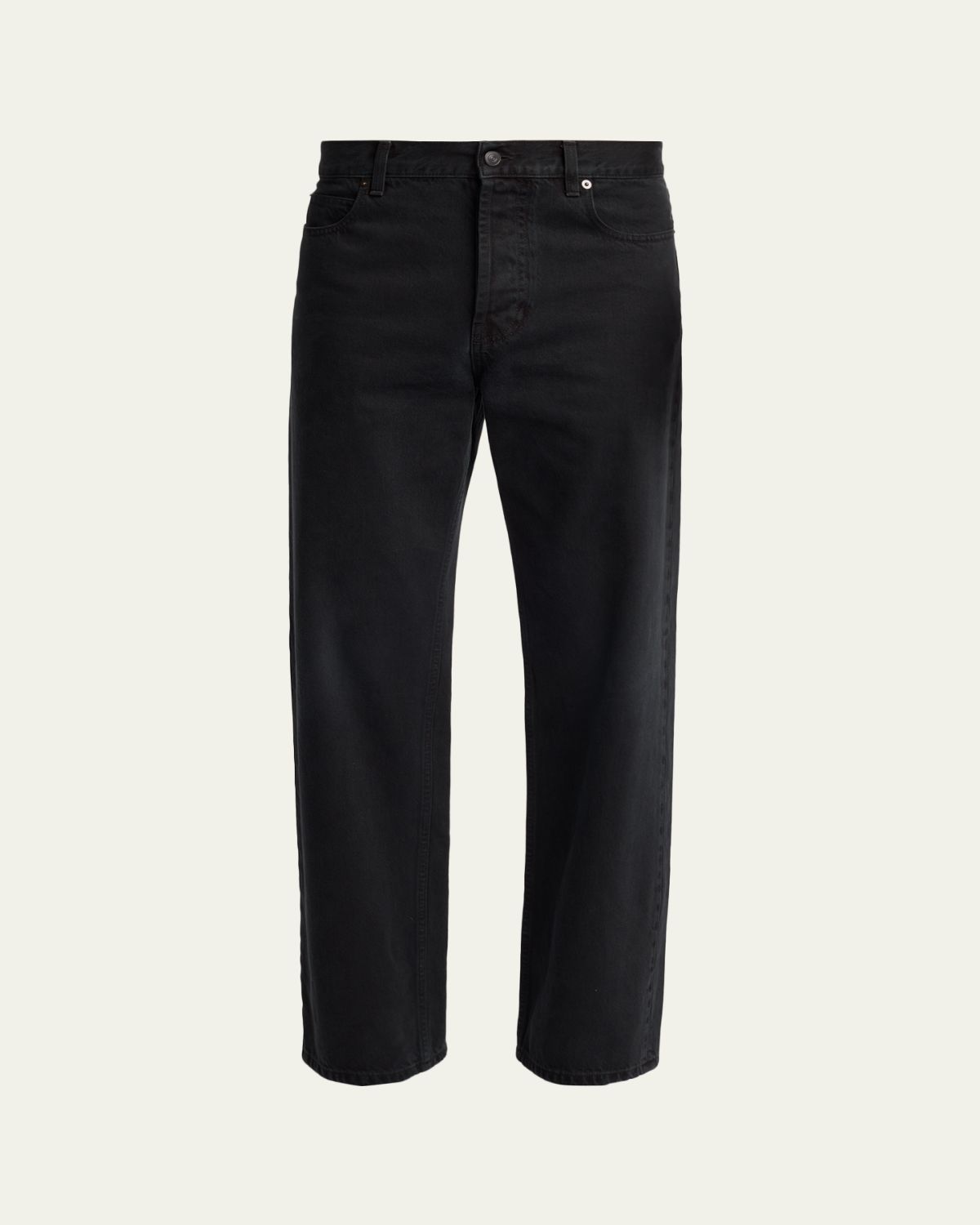 THE ROW Men 's Rossen Straight-Leg Black Denim Jeans