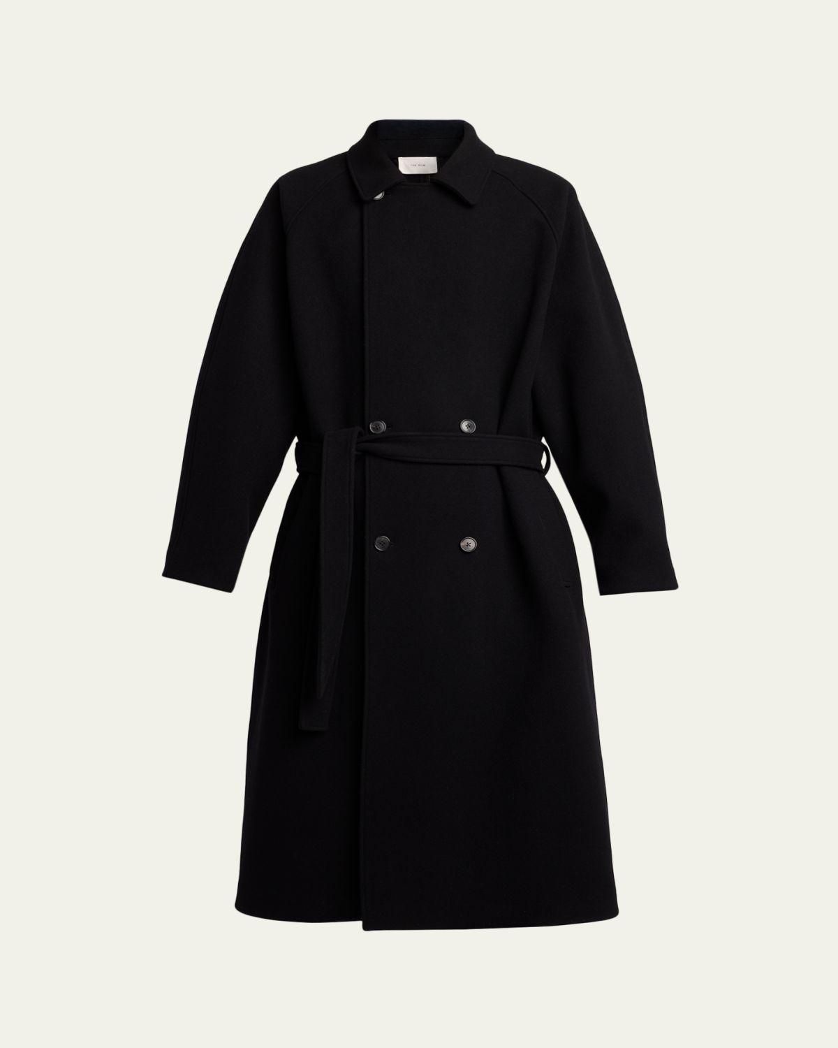 Men 's Wool Belted Double-Breasted Coat