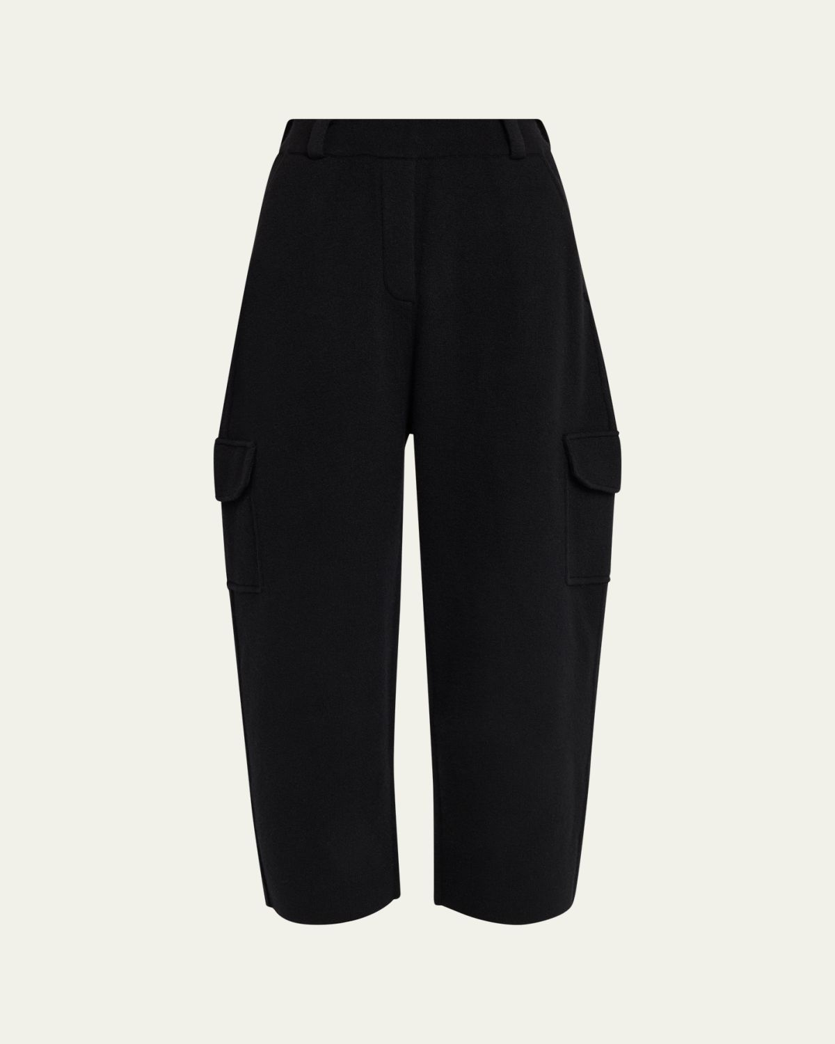 Lisa Yang Azaria Cashmere Barrel-Leg Ankle Cargo Trousers