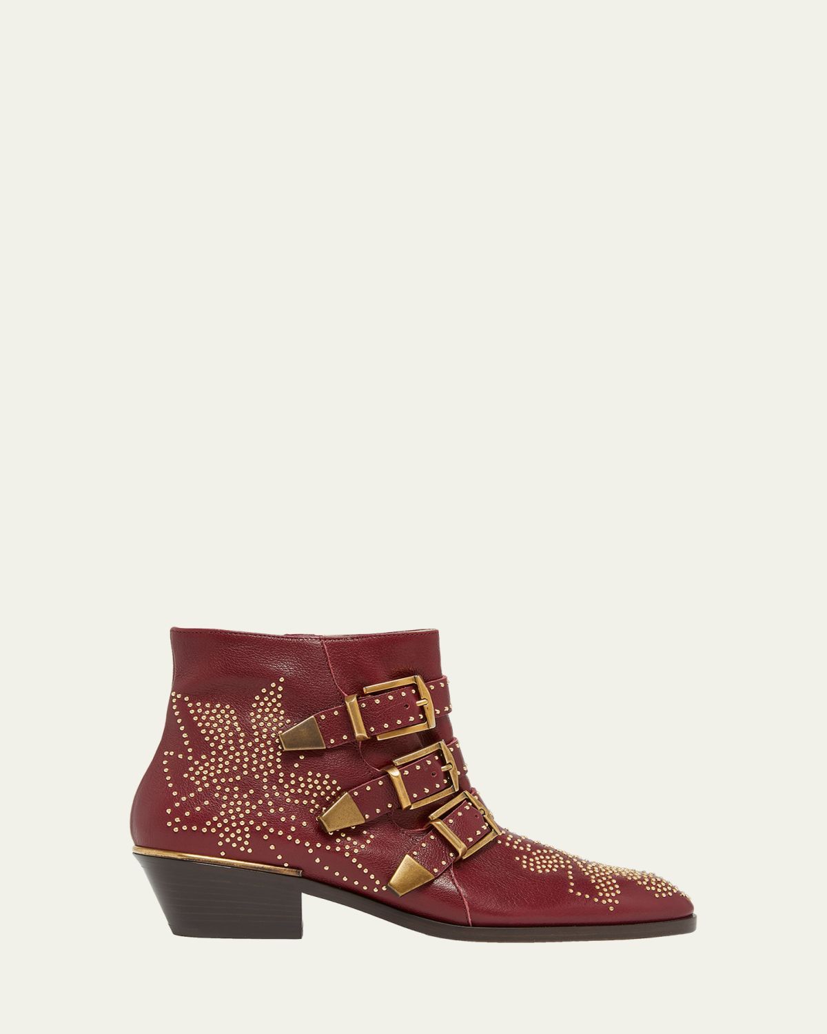 Chloe 40mm Susanna Studded Leather Ankle Booties