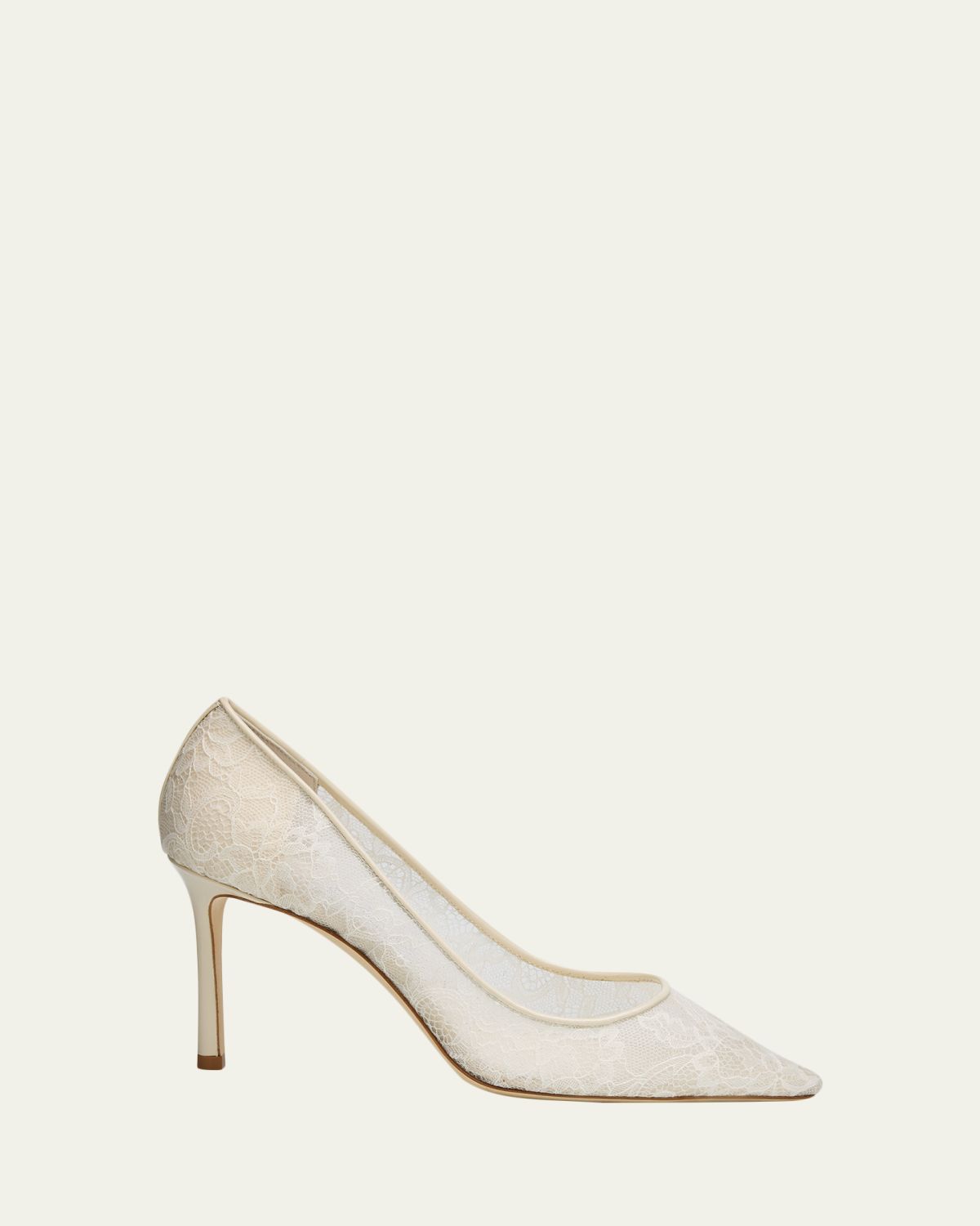 Jimmy Choo 85mm Romy Lace Pointed-Toe Pumps