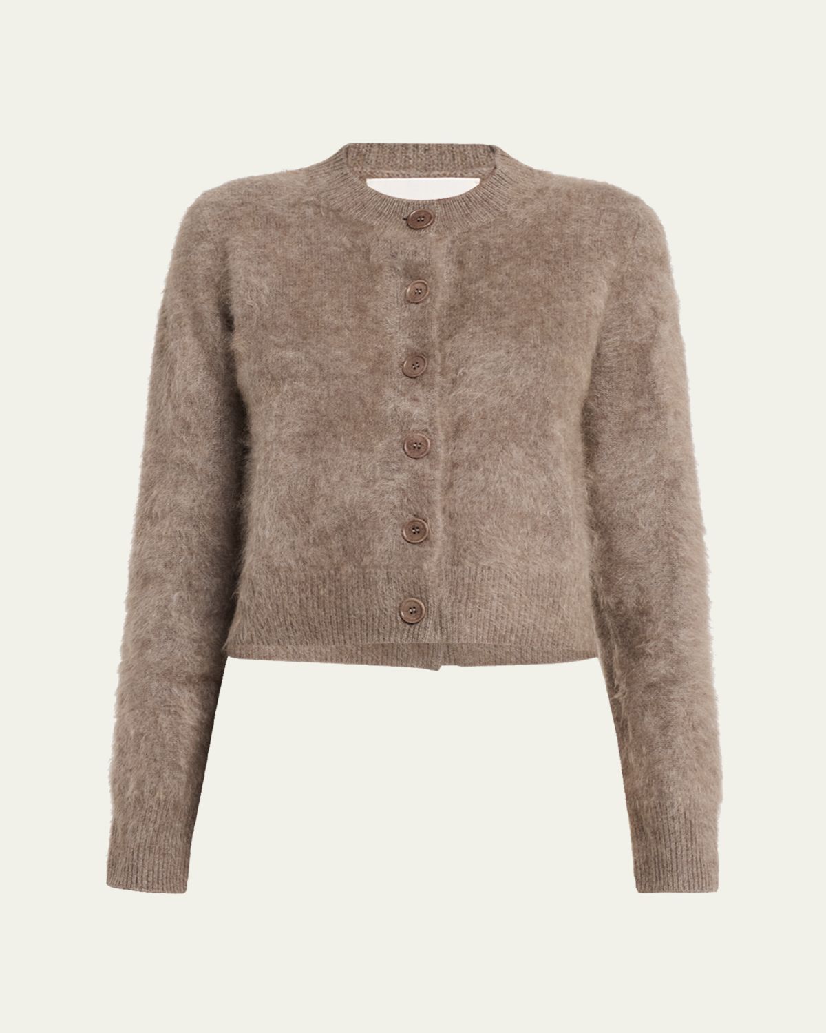 Lisa Yang Azalea Fuzzy Cashmere Crewneck Cardigan