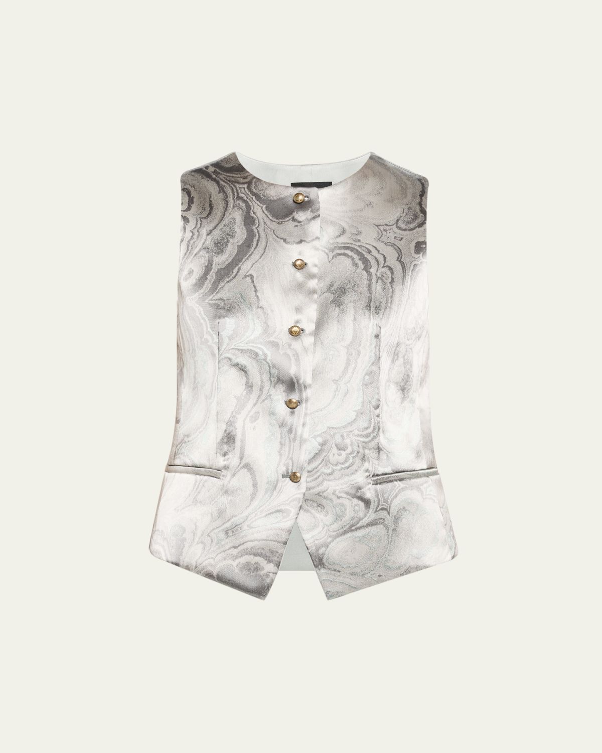 Giorgio Armani Watercolor-Print Slim Waistcoat