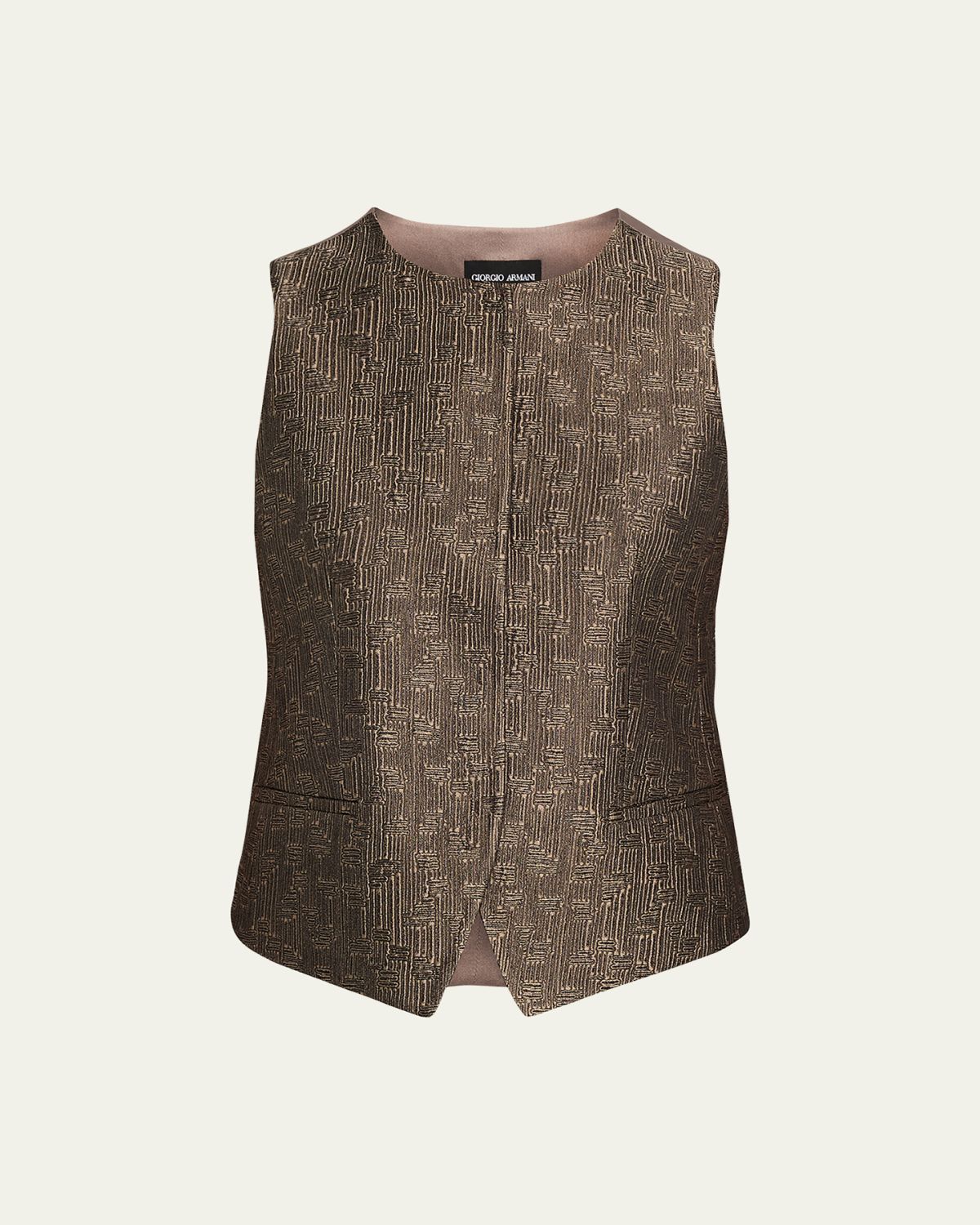 Giorgio Armani Jacquard Silk-Wool Waistcoat