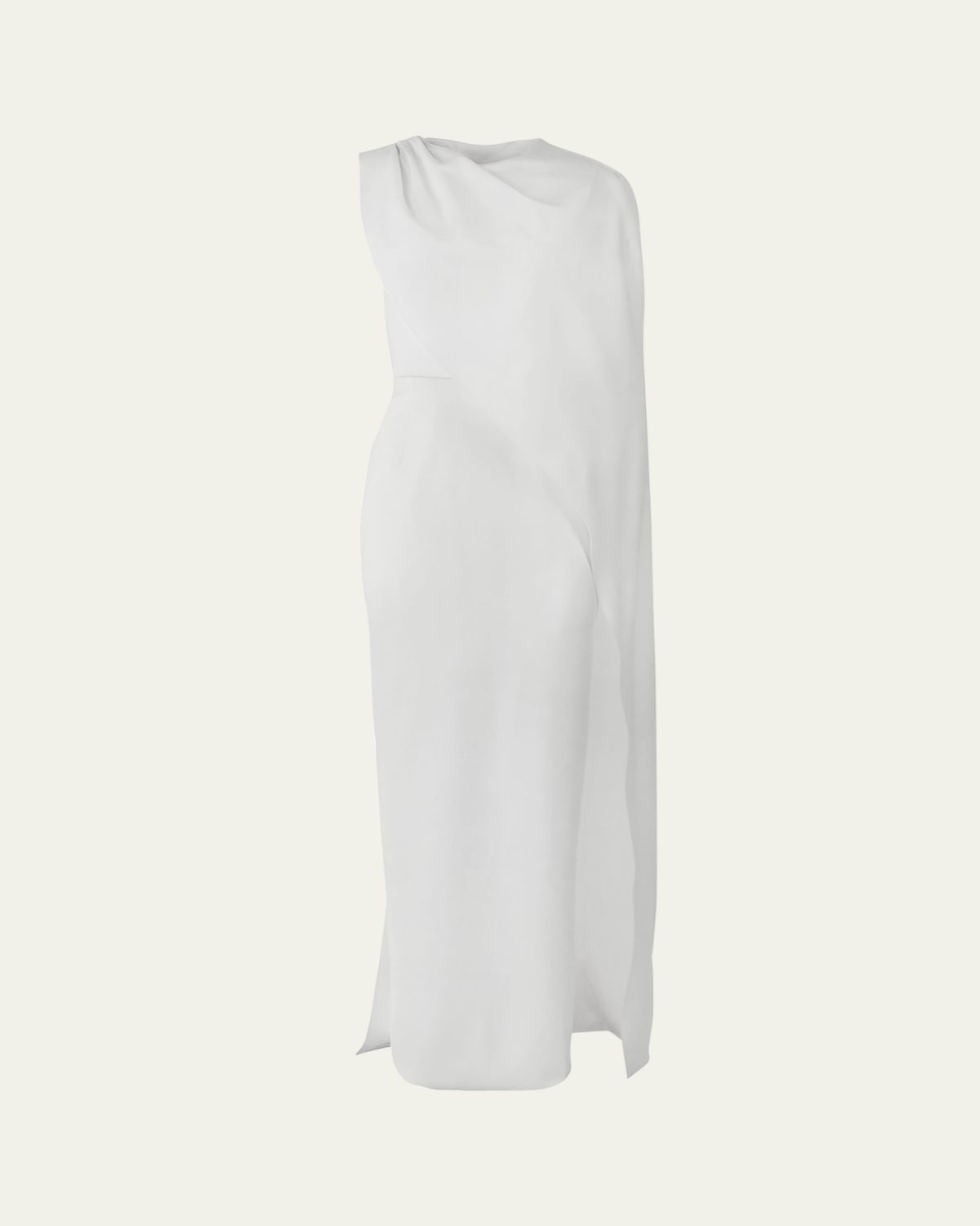 Carolina Herrera Draped Cape Column Gown