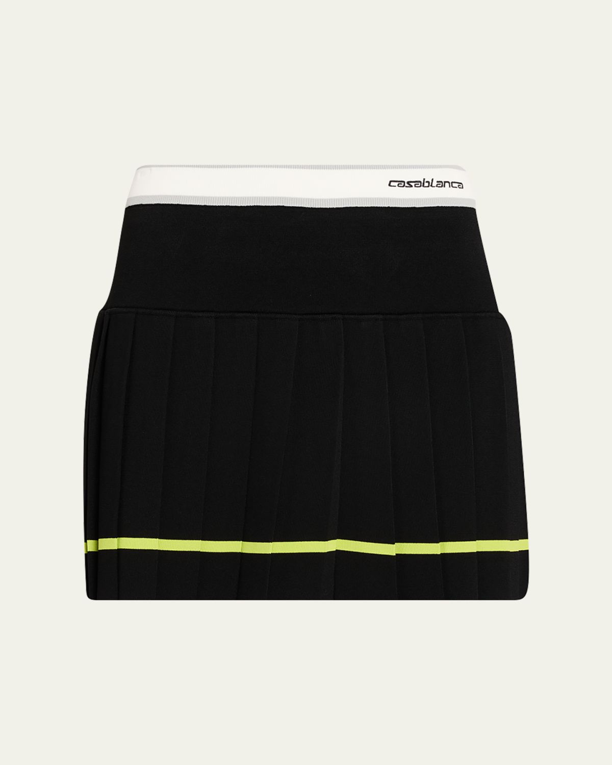CASABLANCA Pleated Striped Mini Skirt