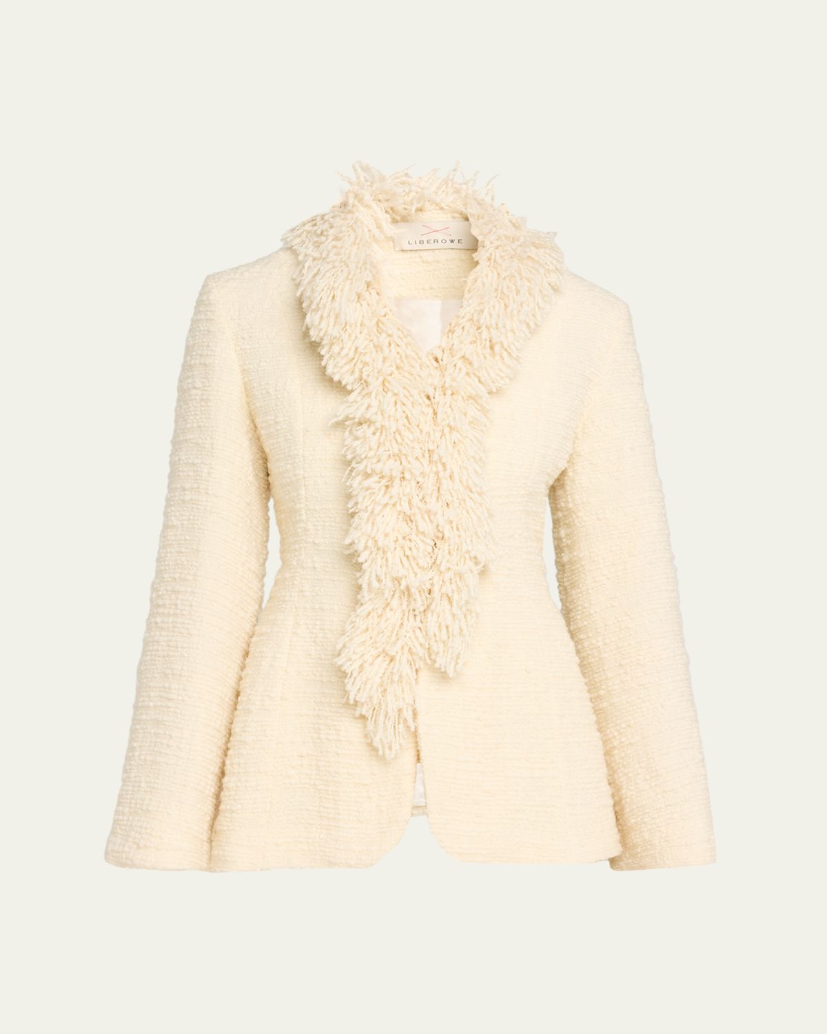 Liberowe Trader Fringed Boucle Single-Breasted Jacket