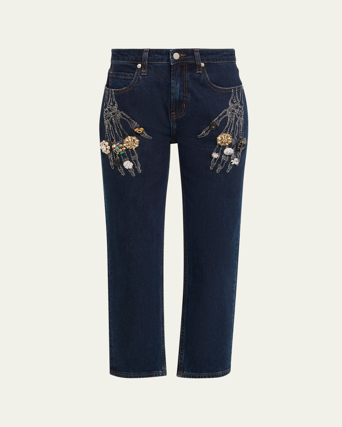 Libertine Buried Treasure Straight-Leg Ankle Boyfriend Jeans