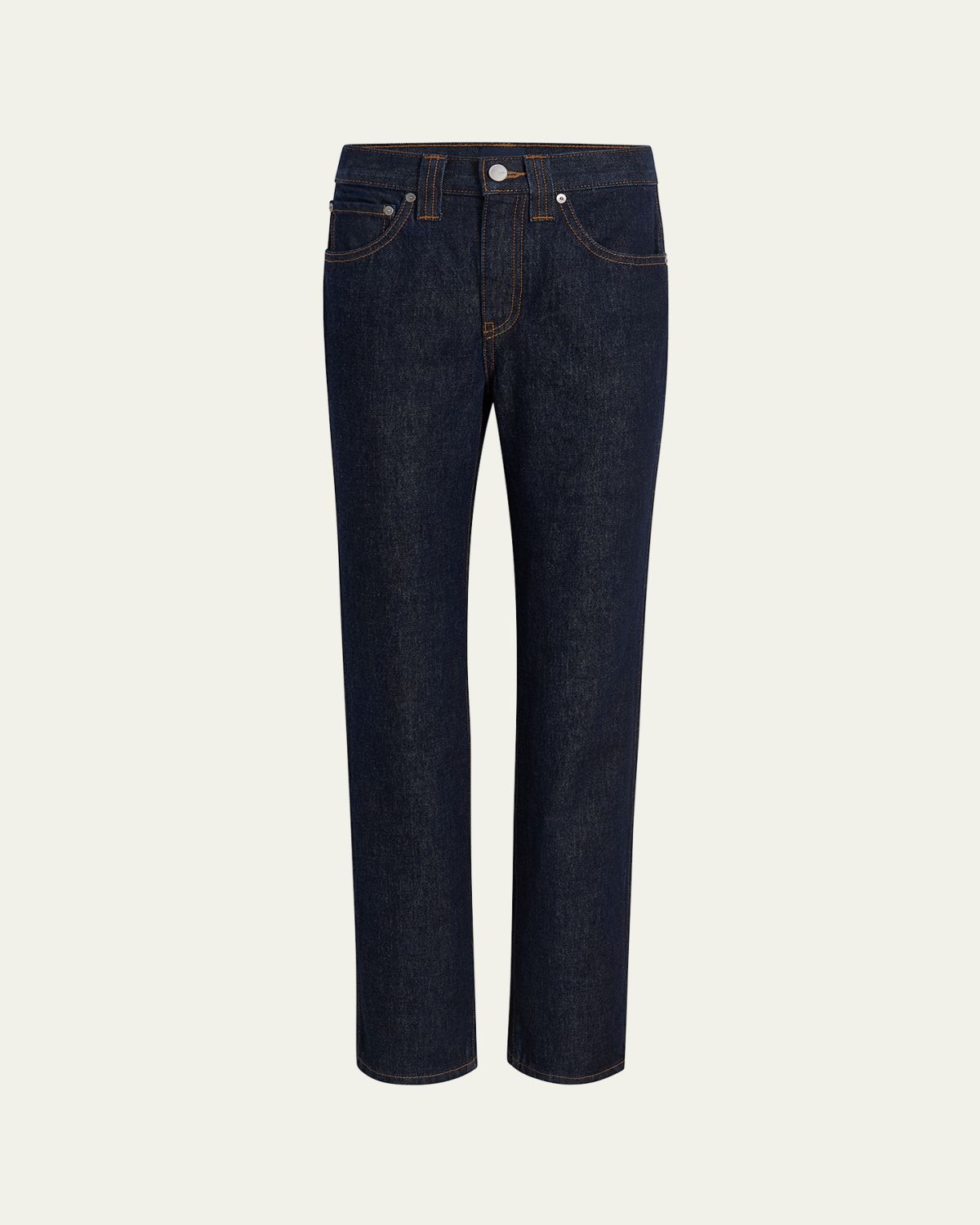 Khaite Farley Mid-Rise Straight-Leg Jeans