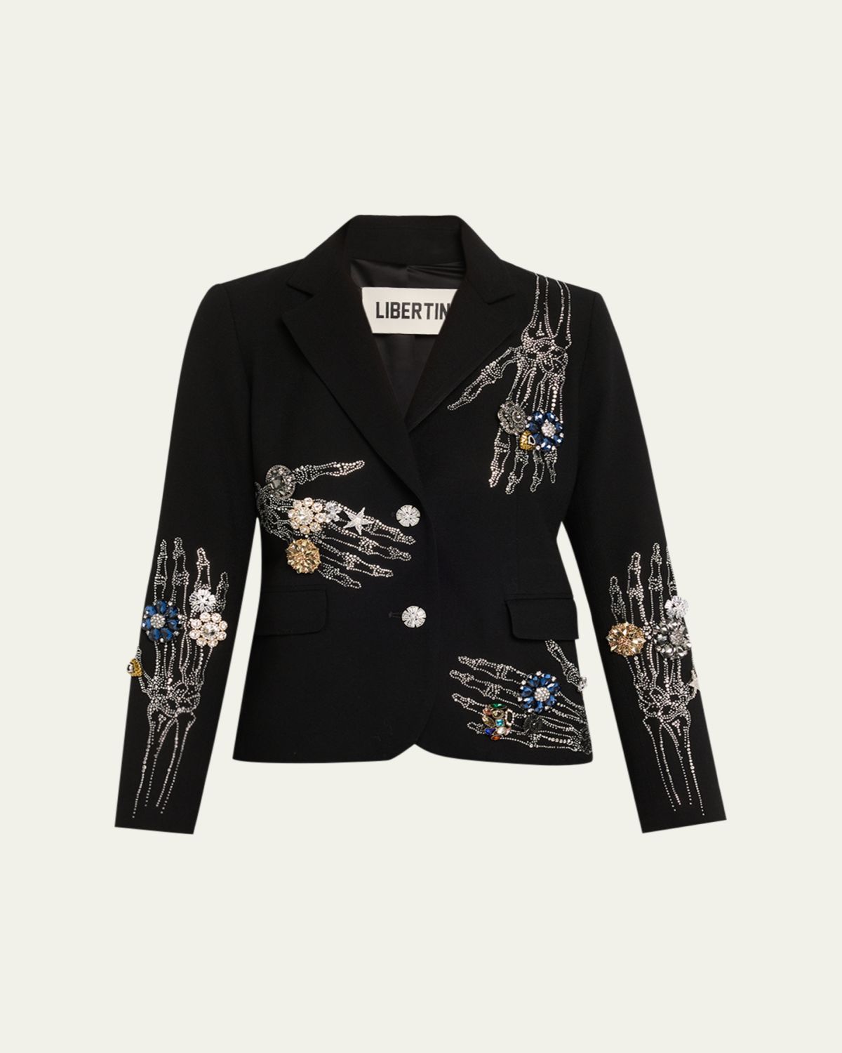 Libertine Buried Treasure Embellished Single-Breasted Short Blazer