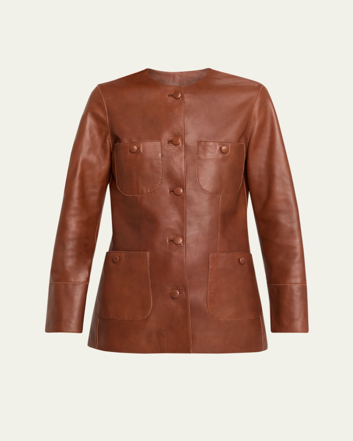 Liberowe Rani Leather Single-Breasted Jacket