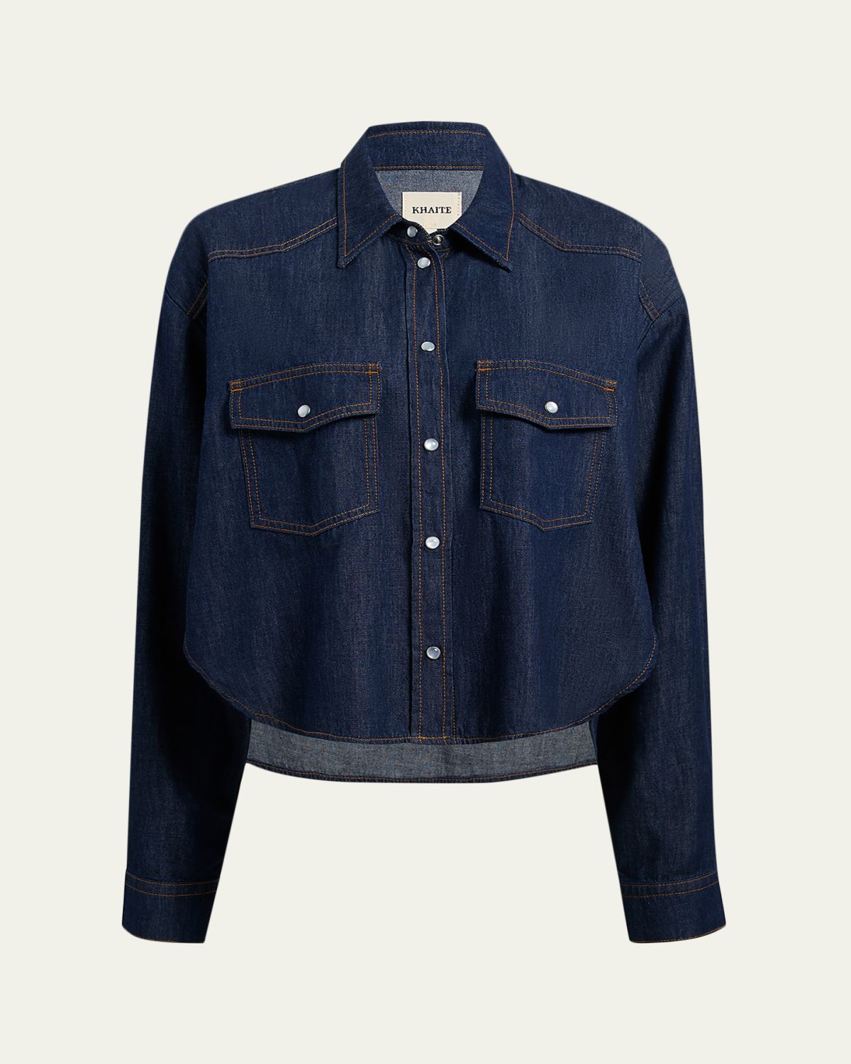 Khaite Grenon Denim Western Top