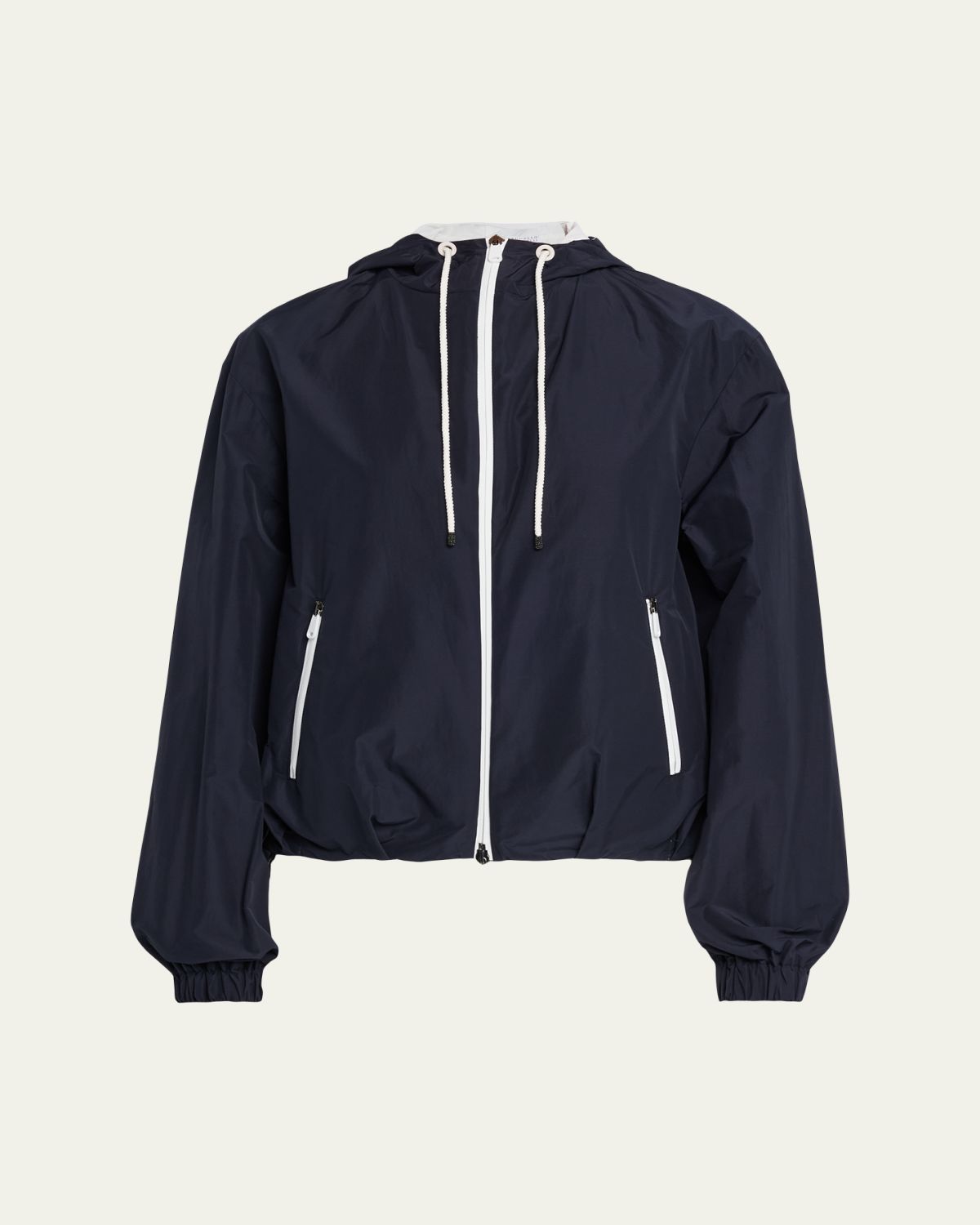 Brunello Cucinelli Techno Cotton Hooded Zip Jacket