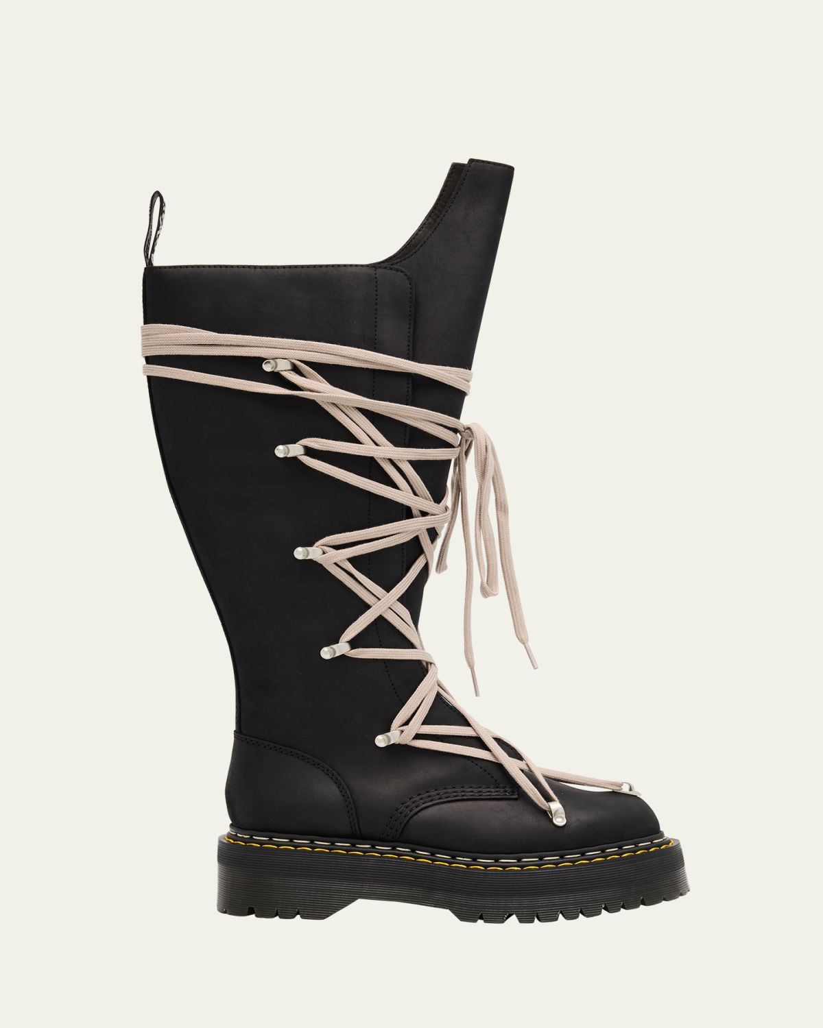 Rick Owens x Dr. Martens Men's 1B60 Quad Sole Pentalace Nubuck Boots