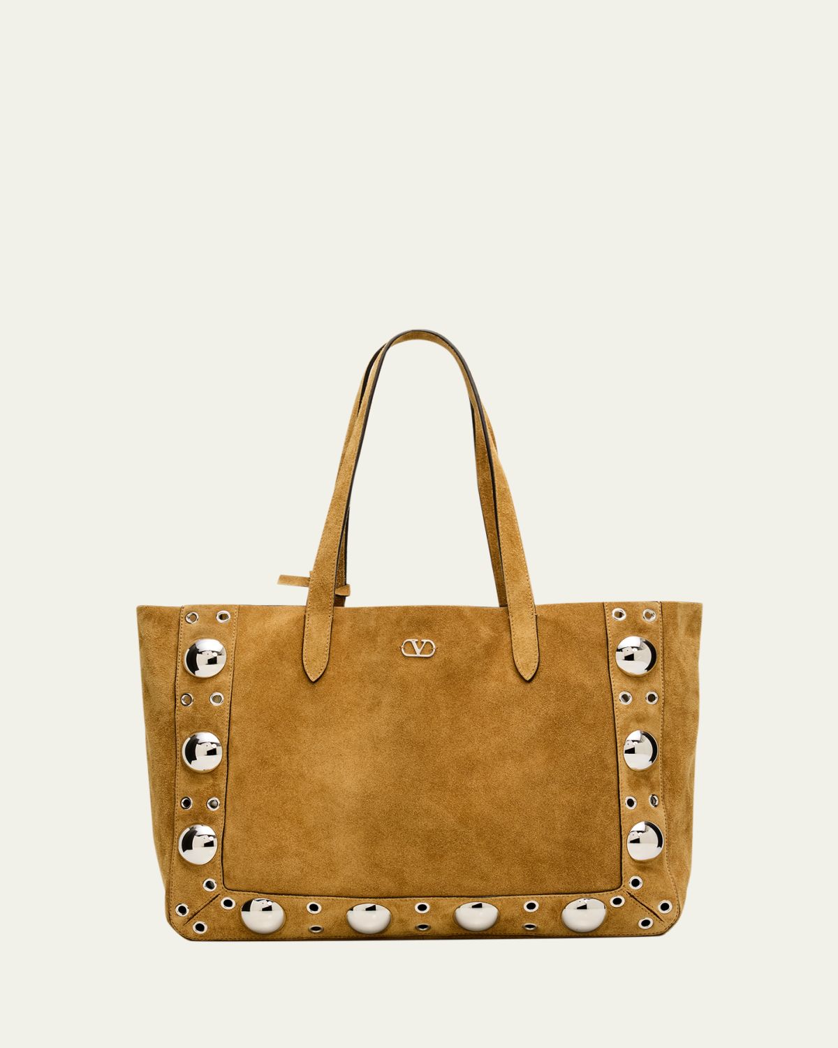 Valentino Garavani Men's Nellcote Large Studded Suede Tote Bag