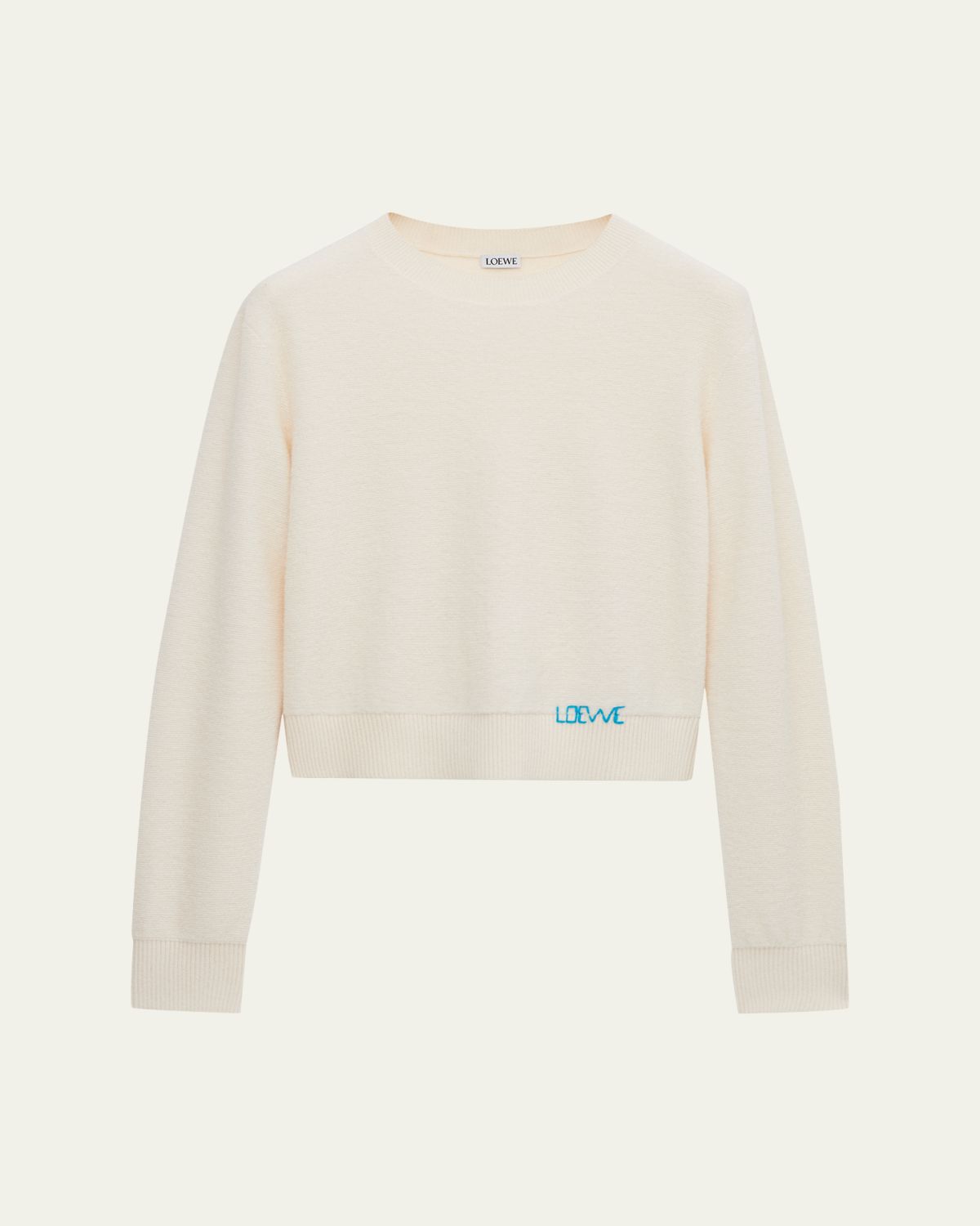 Loewe Logo Embroidered Wool Crewneck Sweater | Thumbnail 4