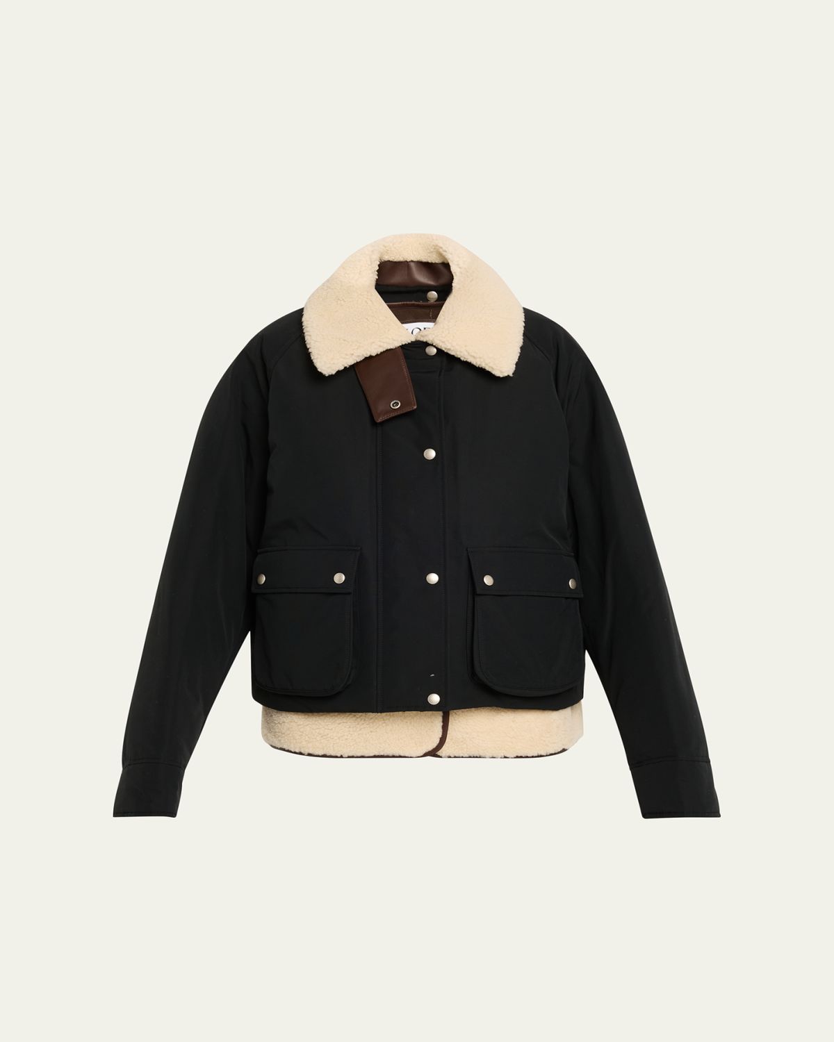 Loewe Puffer Jacket With Removable Lamb Shearling Vest