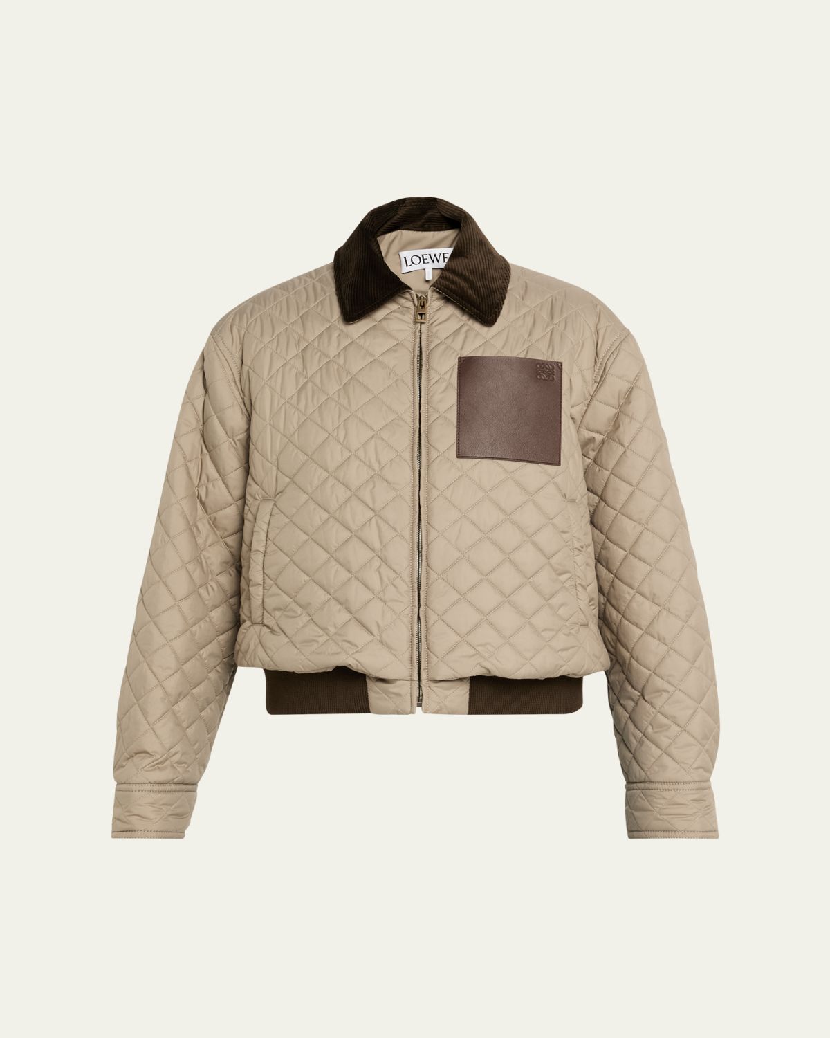 Loewe Corduroy-Collar Quilted Barn Jacket