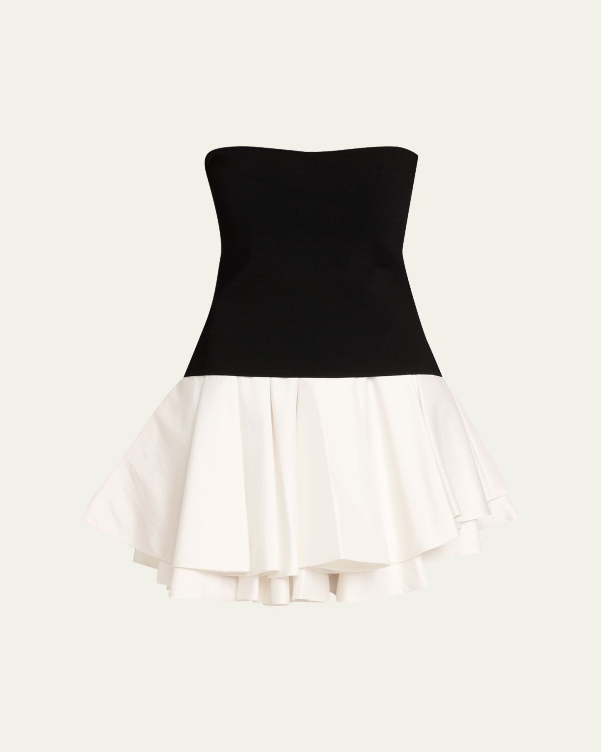 SIMKHAI Isabelle Strapless Drop-Waist Mini Dress