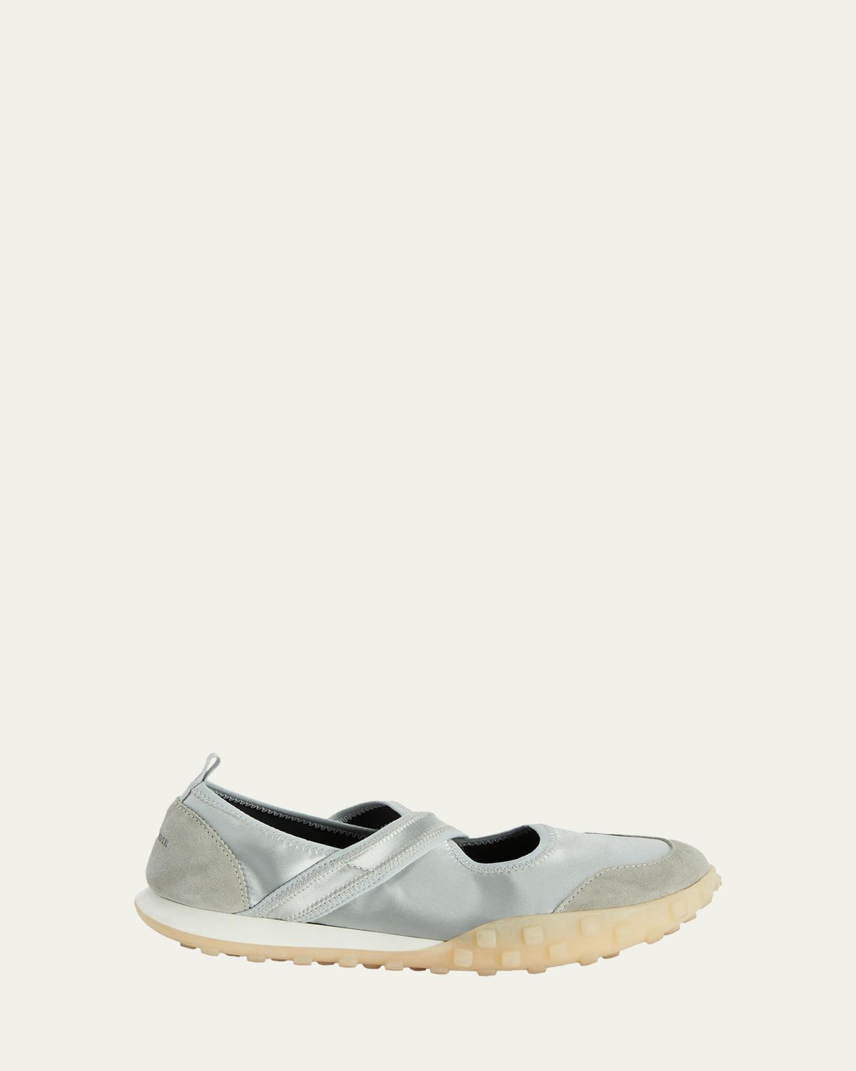 Jil Sander Moon Satin and Suede Sneaker Ballerina Flats