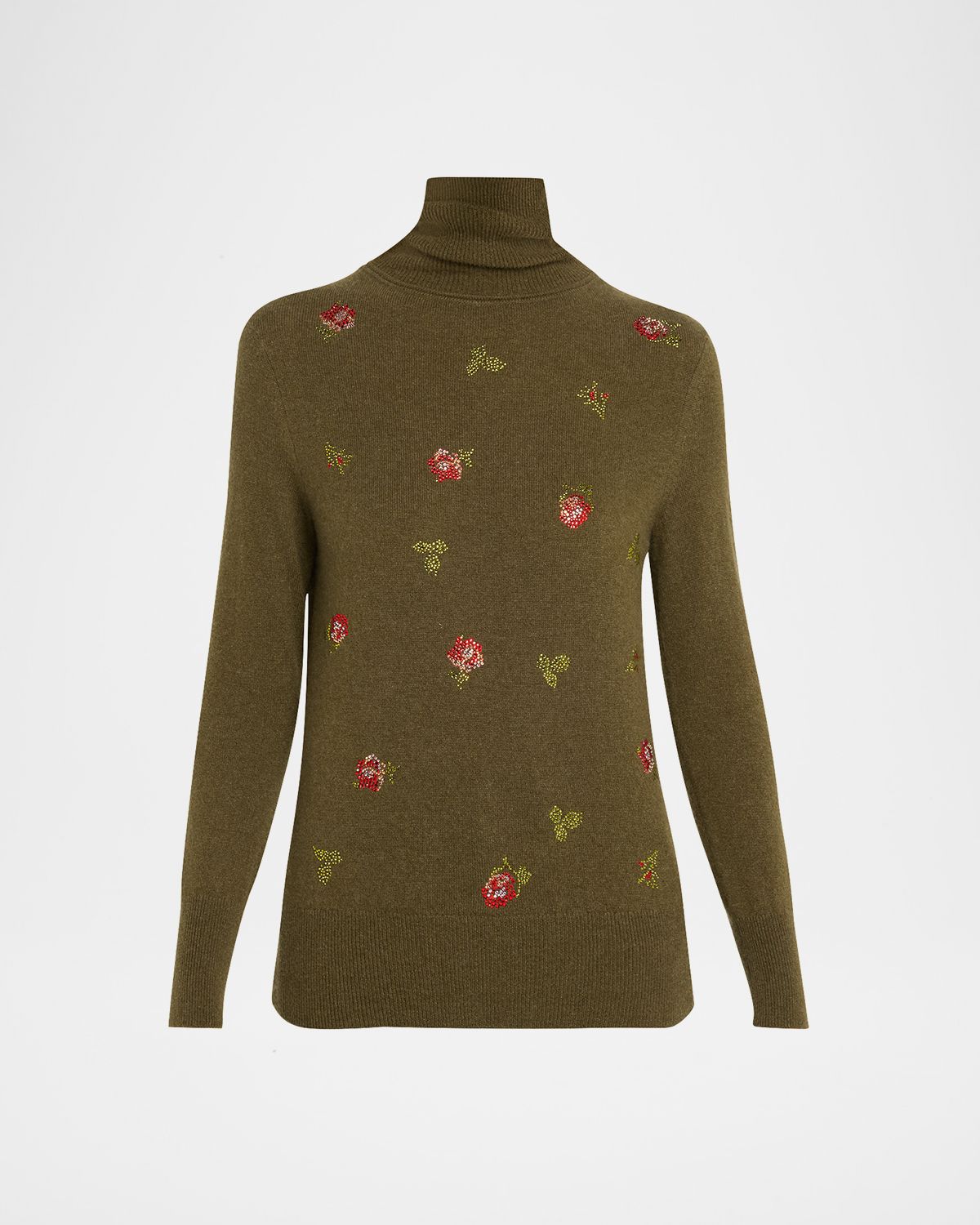 Libertine Florecita Embellished Cashmere Turtleneck Sweater