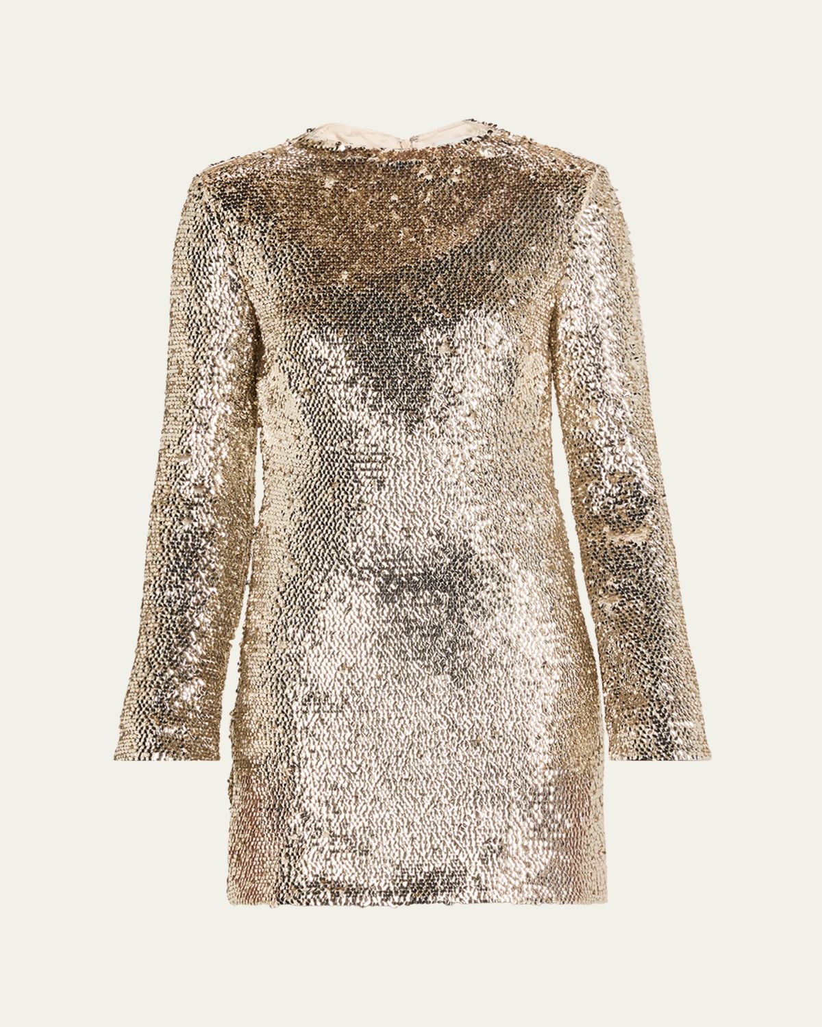 SIMKHAI Opal Sequined Long-Sleeve Mini Dress