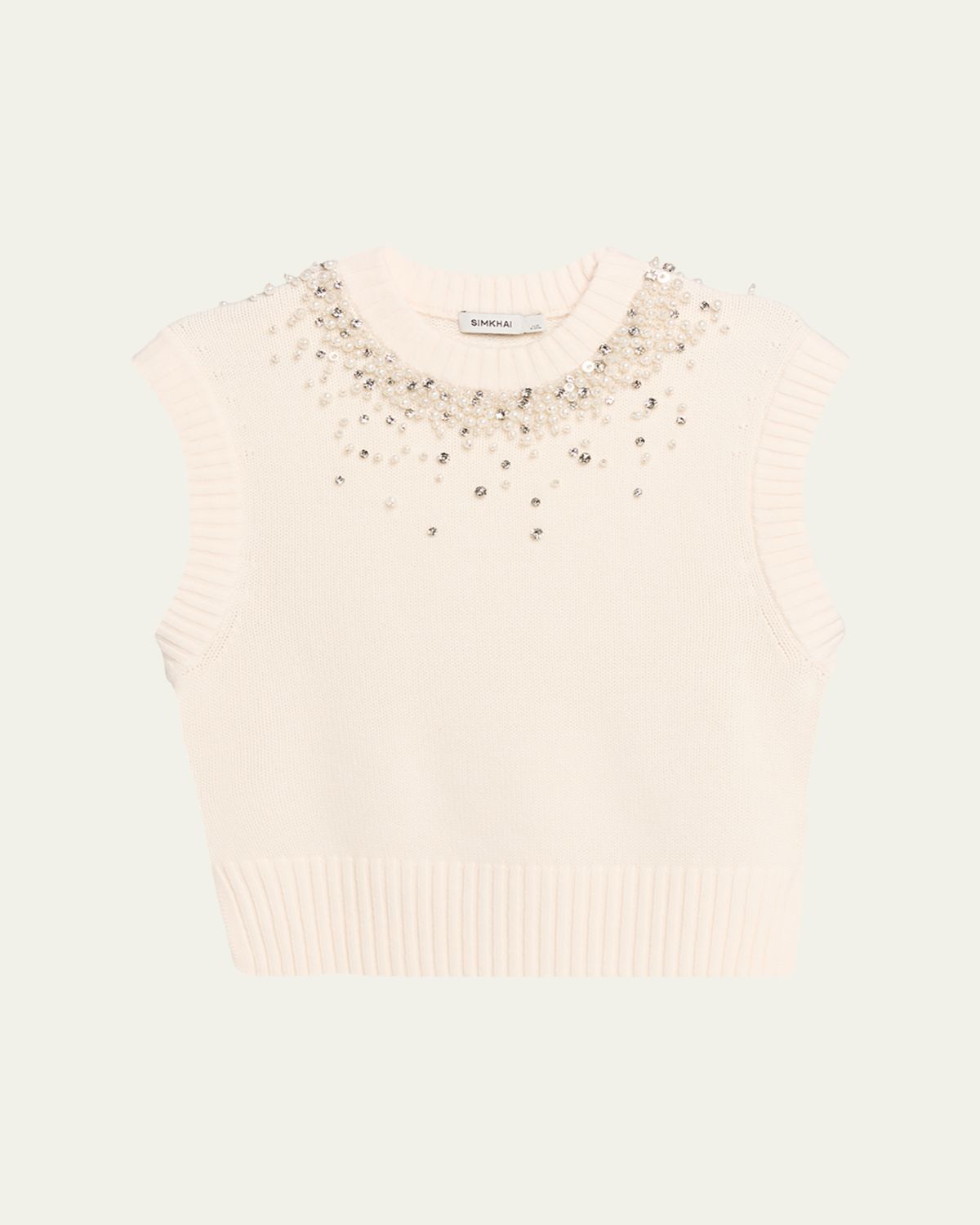 SIMKHAI Candra Embellished Knit Vest