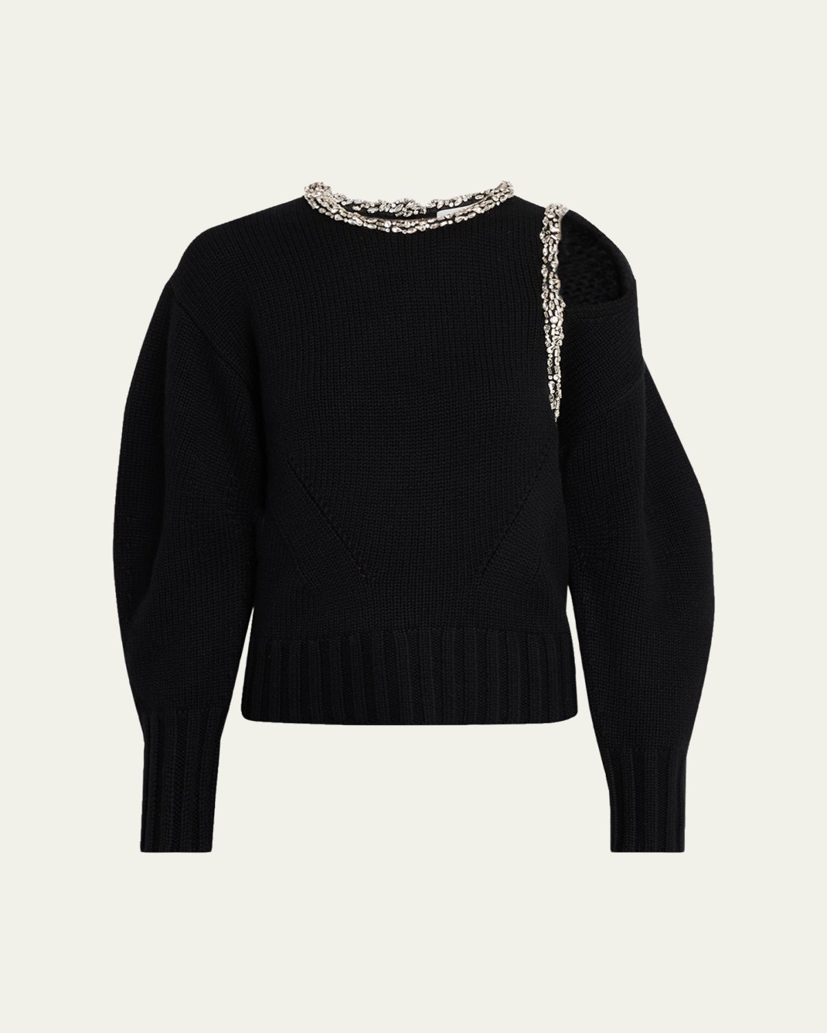 SIMKHAI Monroe Embellished Cut-Out Sweater