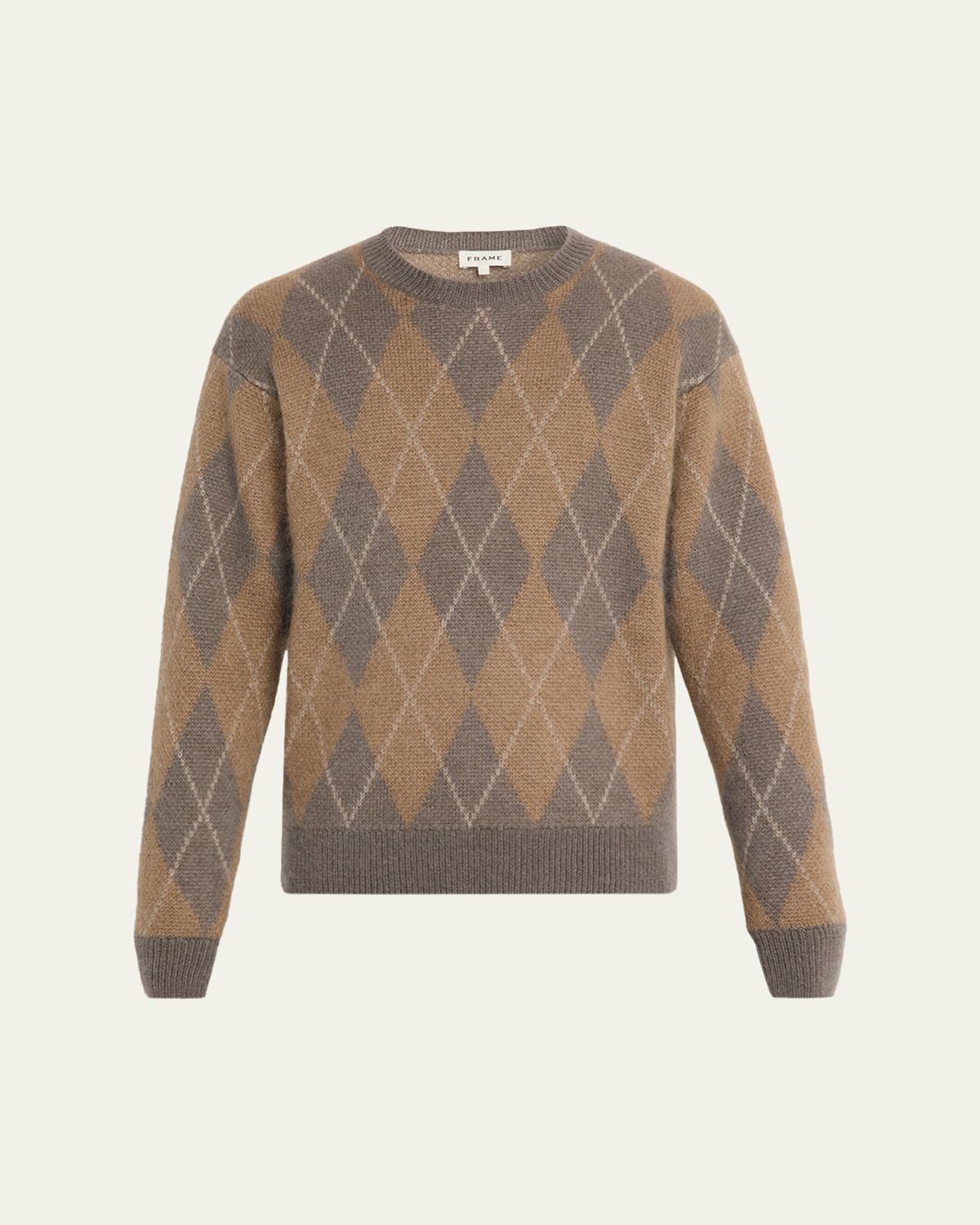 FRAME Men 's Wool-Blend Argyle Crewneck Sweater