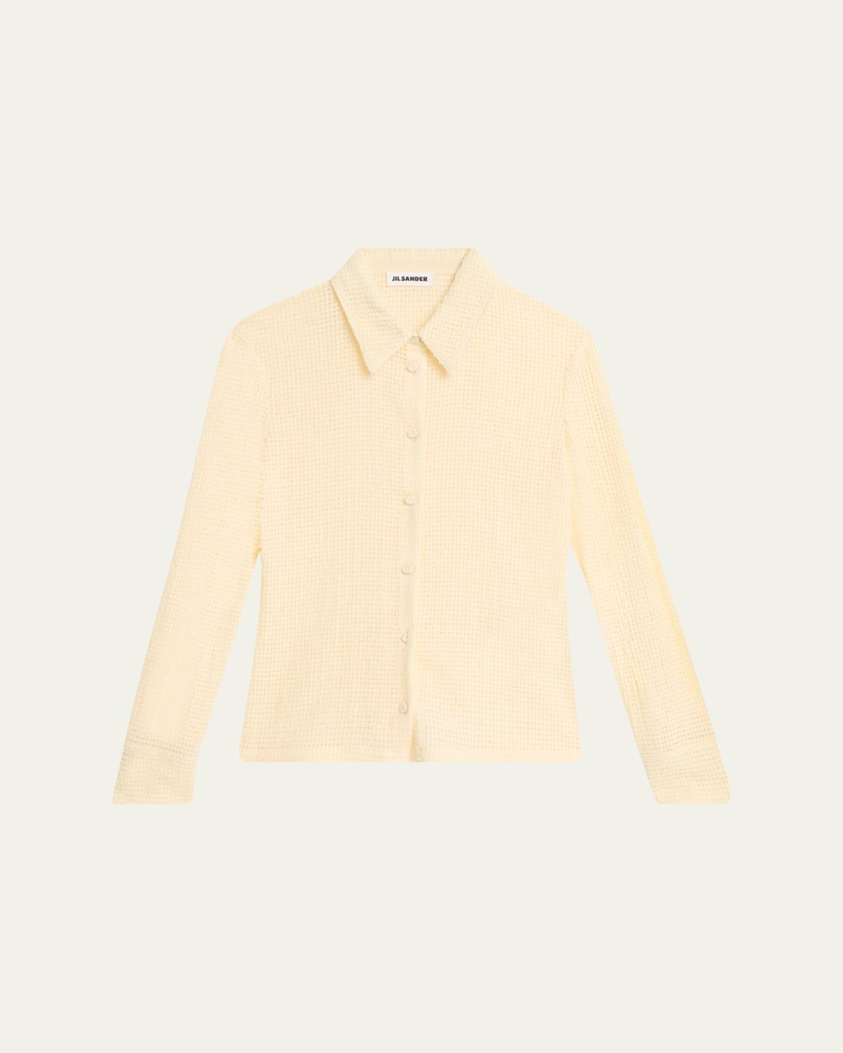 Jil Sander Openwork Cotton Knit Shirt