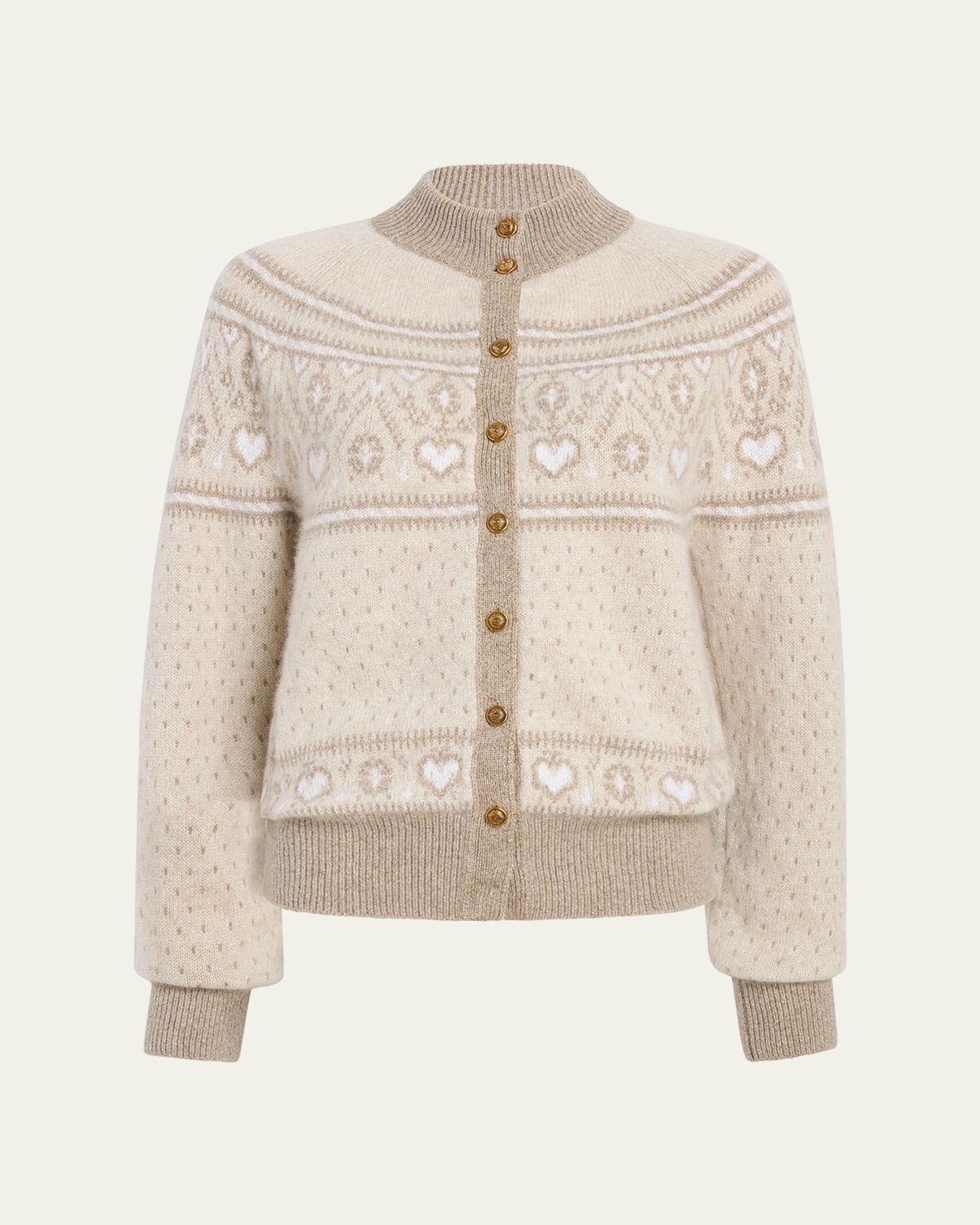Khaite Marc Cashmere Fair Isle Cardigan