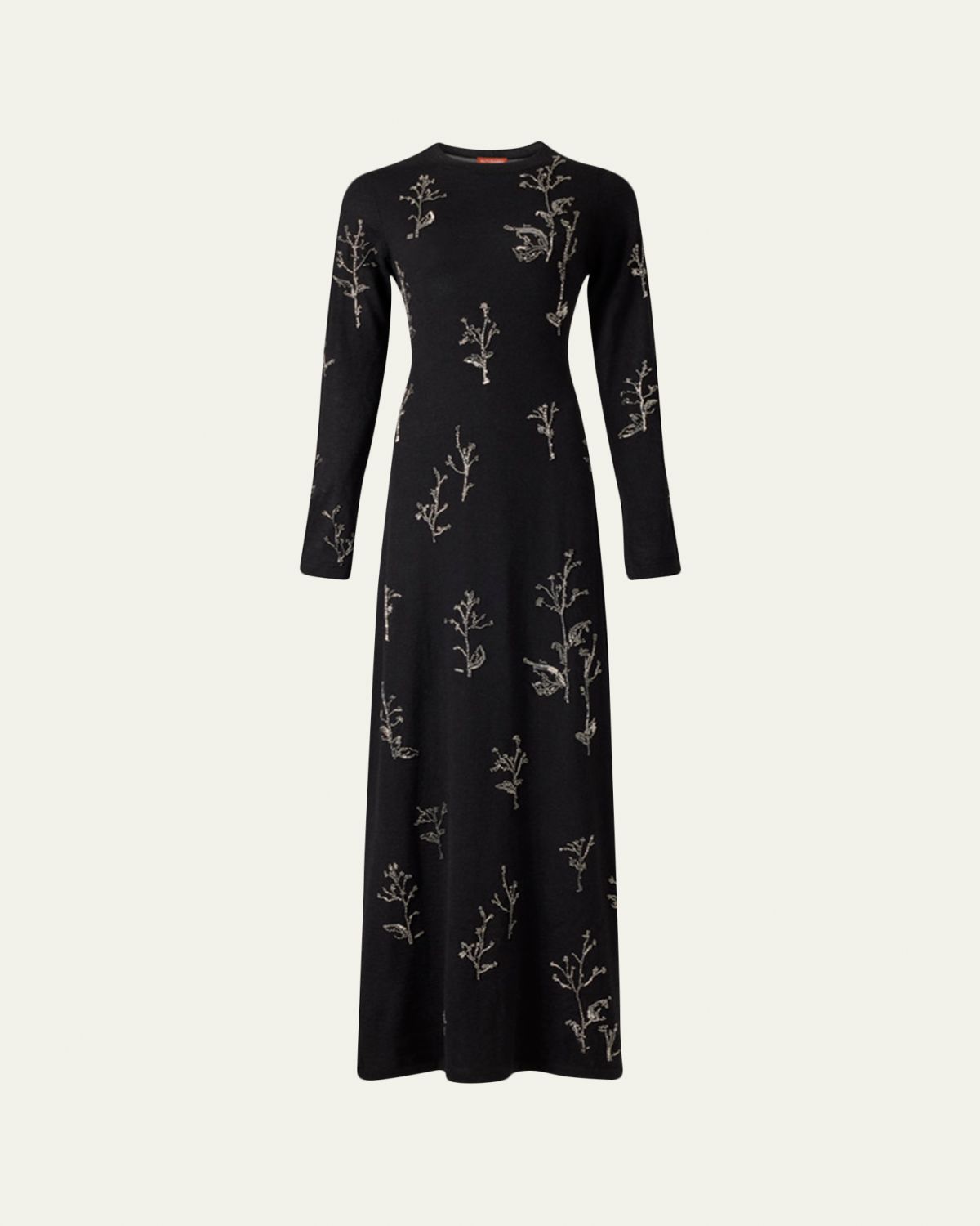 Altuzarra Bozka Beaded Long-Sleeve Dress