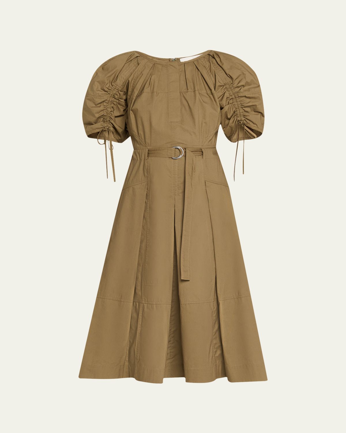 3.1 Phillip Lim Ruched-Sleeve Midi Dress