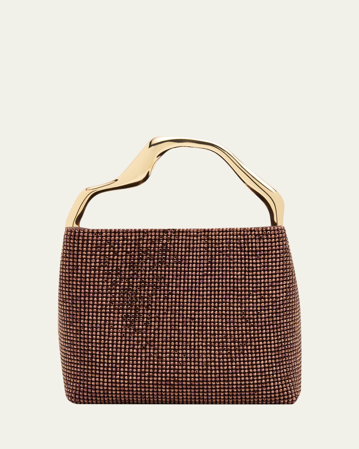 Cult Gaia Solene Mini Rhinestone Sculptural Top-Handle Bag